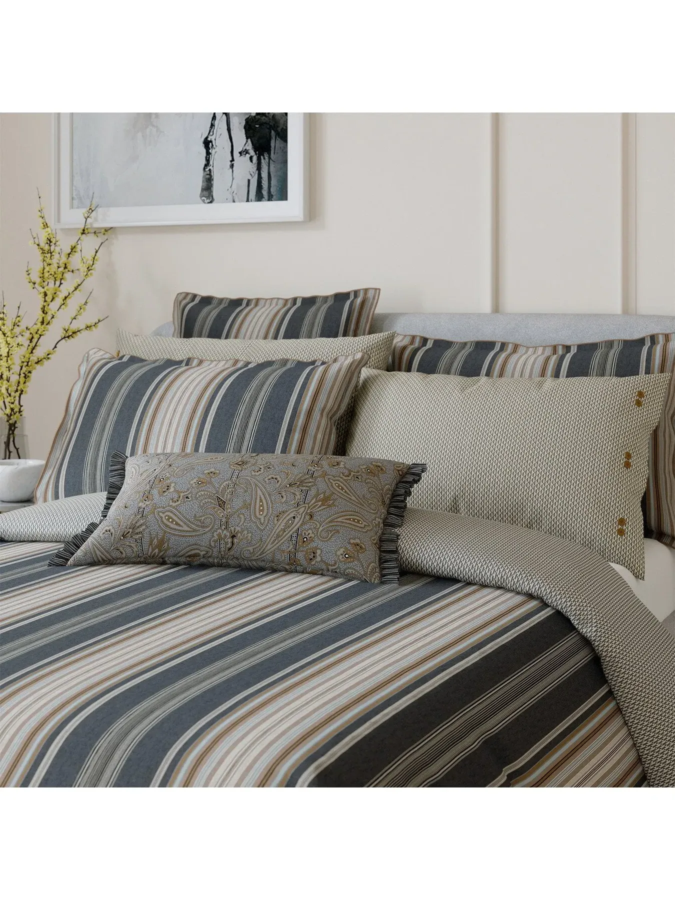 Super King Duvet Cover Set - Charcoal, Cotton