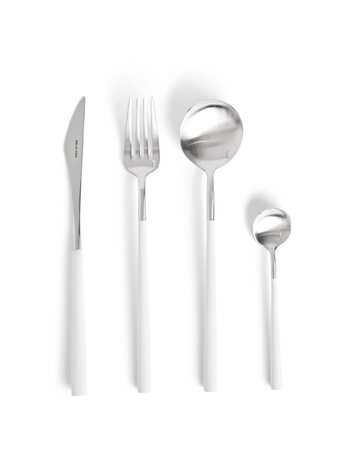 16-Piece Cutlery Set - White, Stainless Steel image