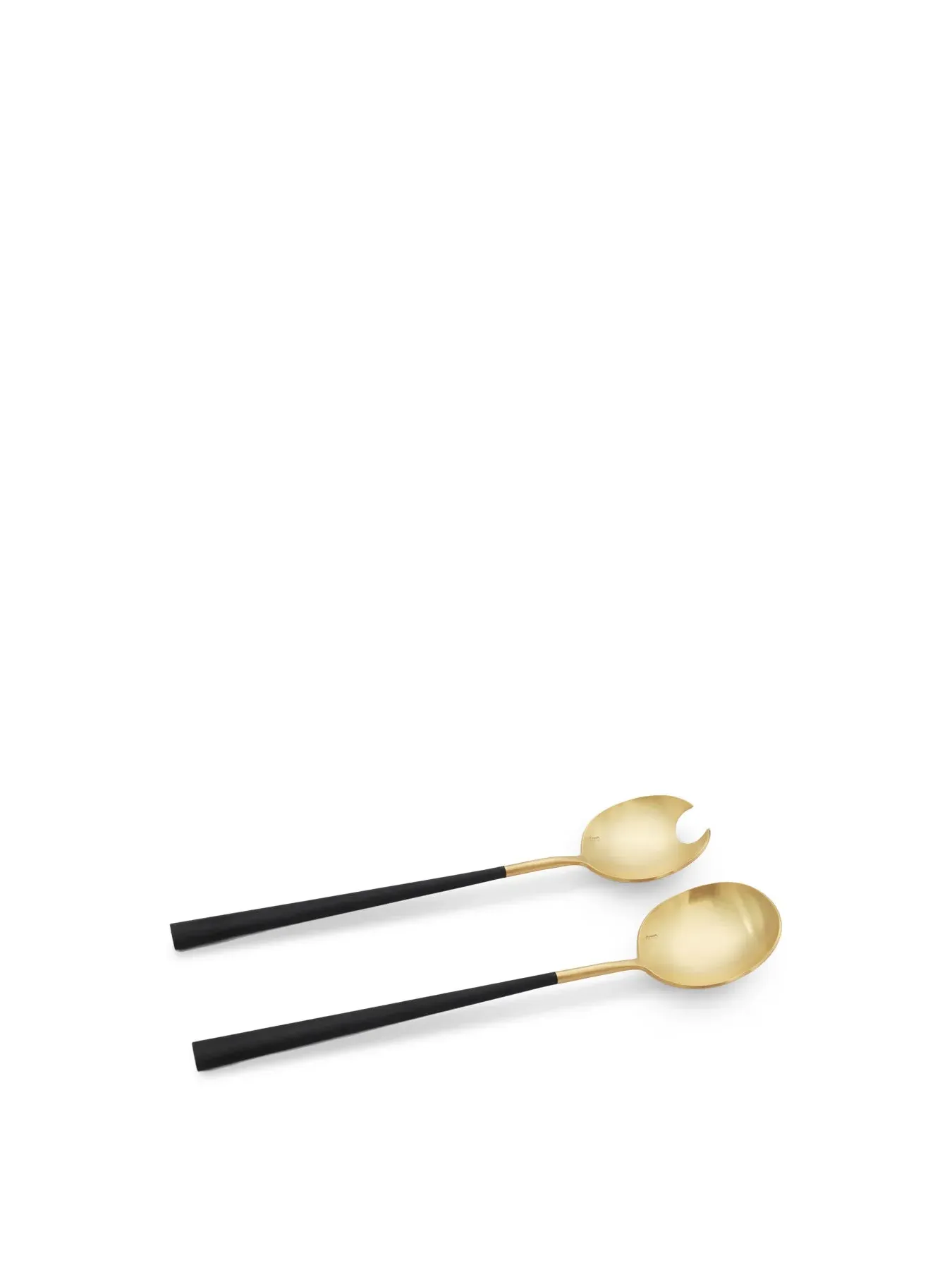 Salad Set with Resin Handles - Black/Gold image