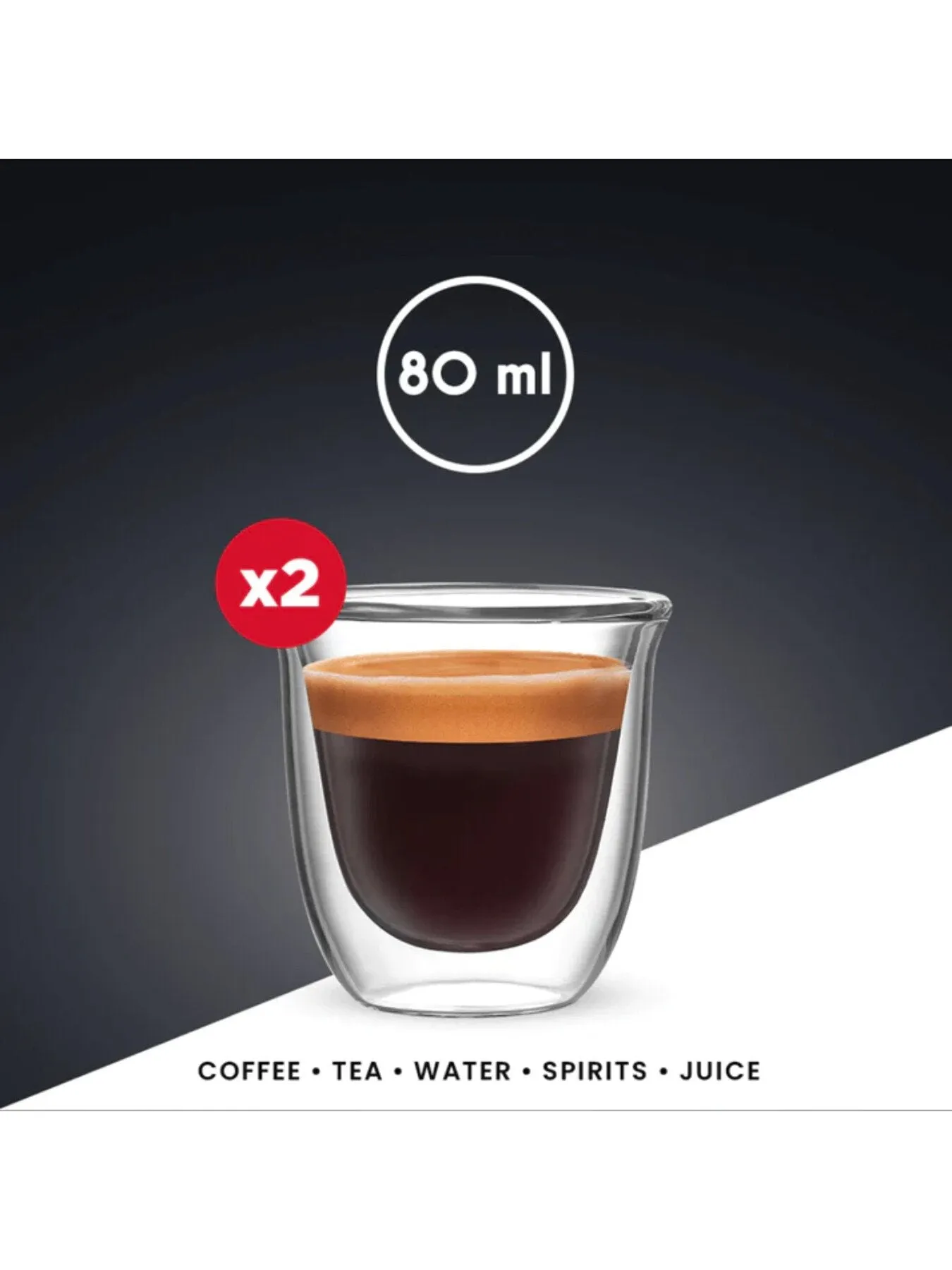 Double Walled Espresso Glasses Set of 2 - Clear