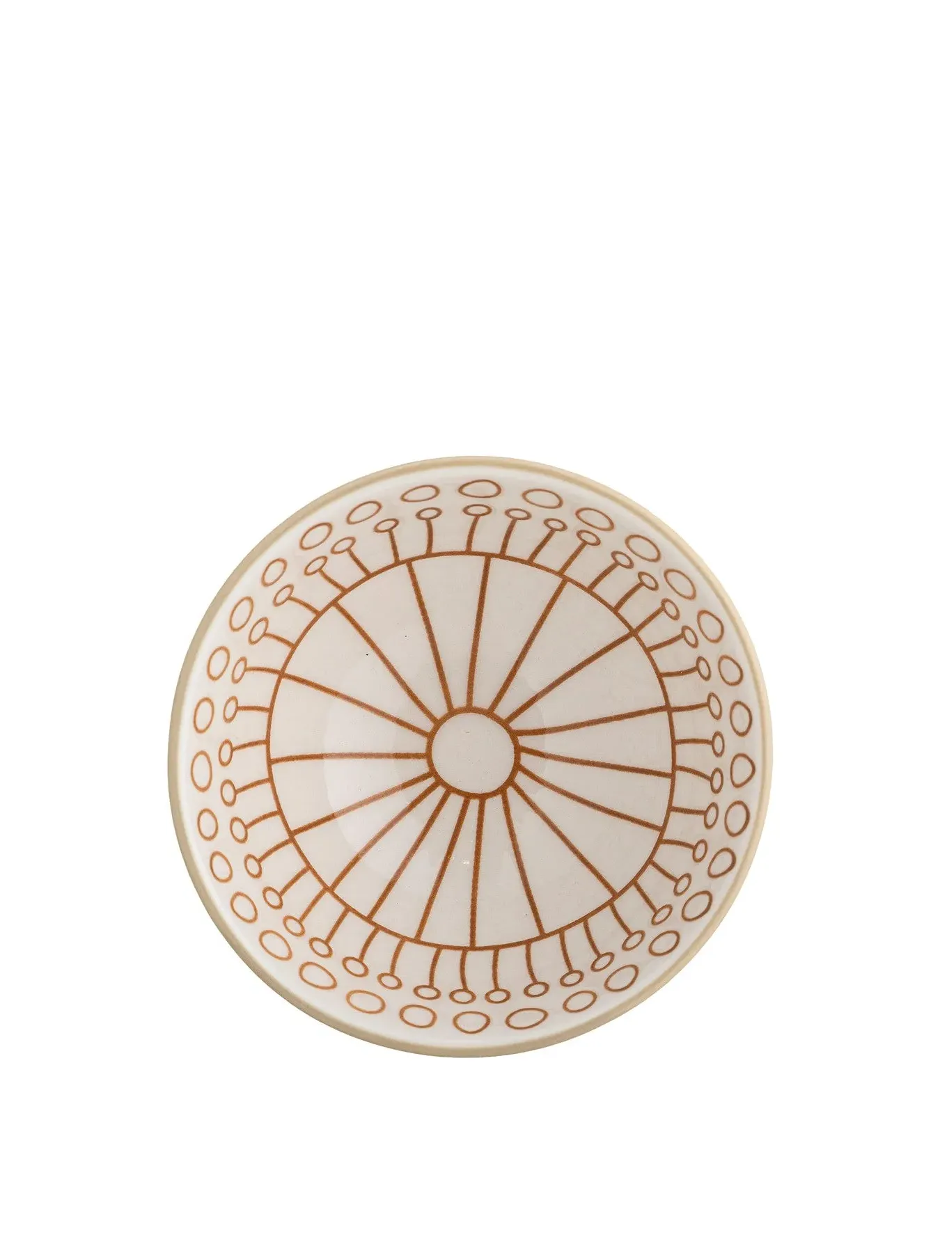 Decorative Bowl with Pattern - Orange, Ceramic