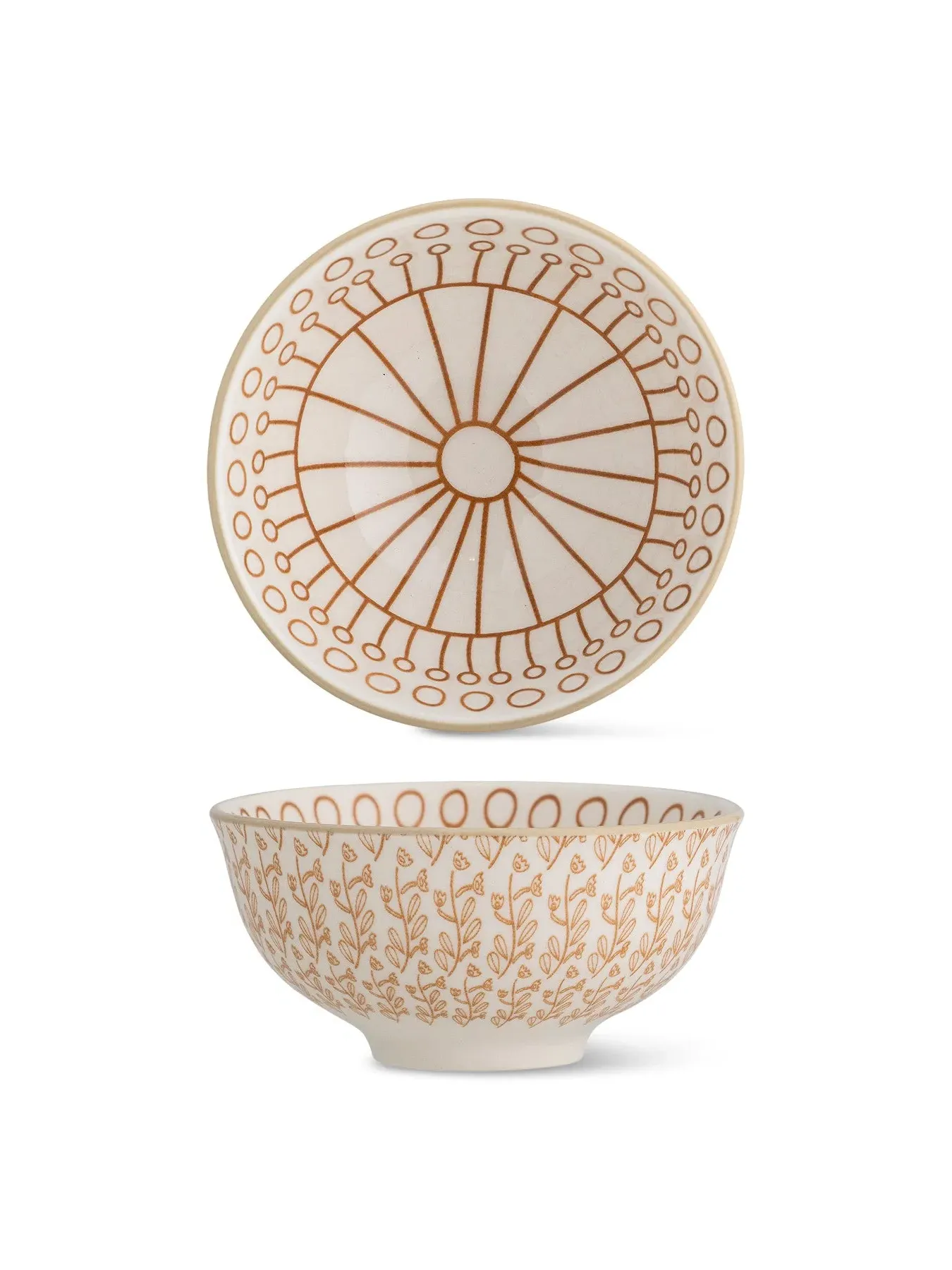 Decorative Bowl with Pattern - Orange, Ceramic image