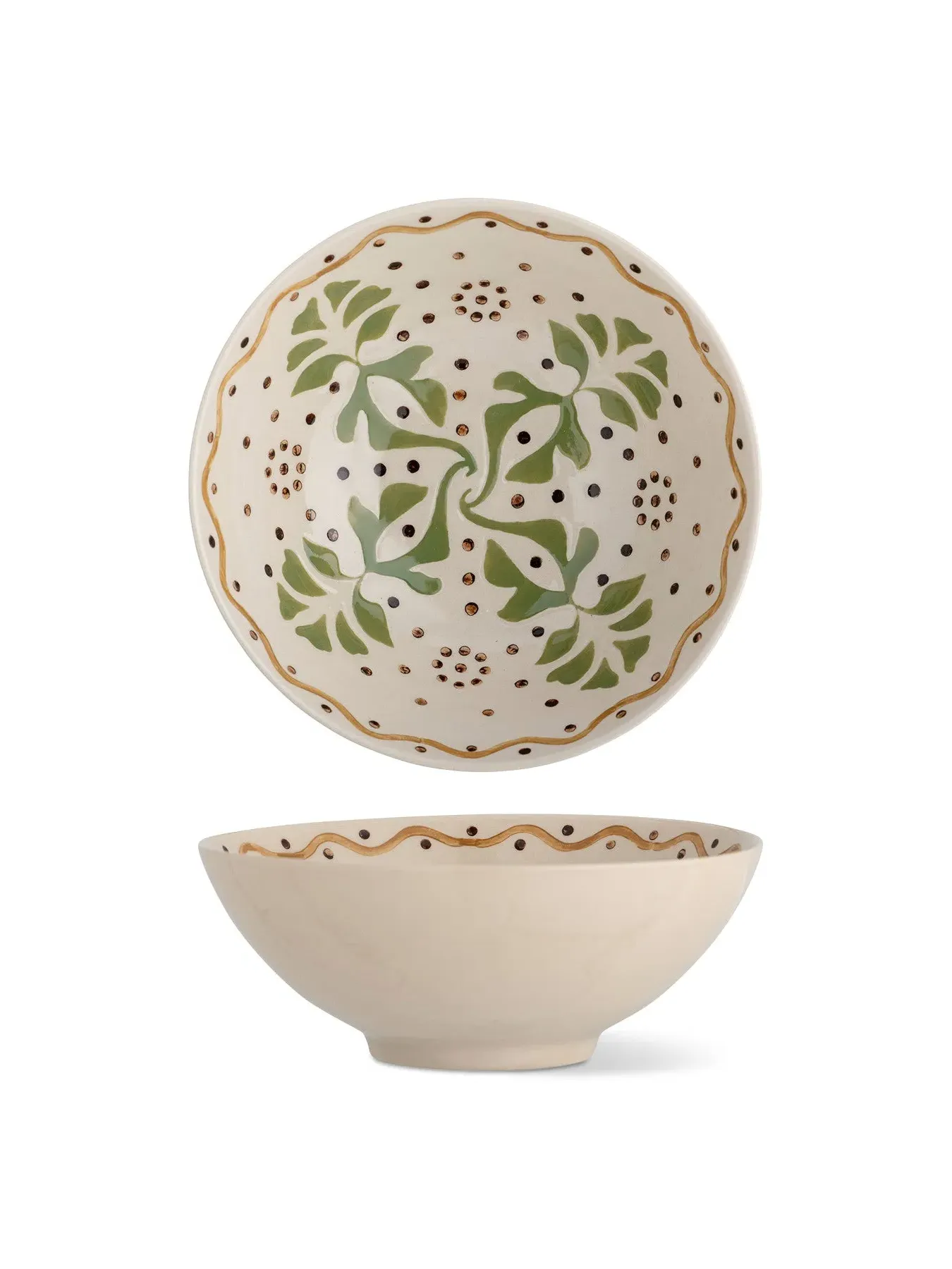 Hand-Painted Bowl - Natural, Ceramic image