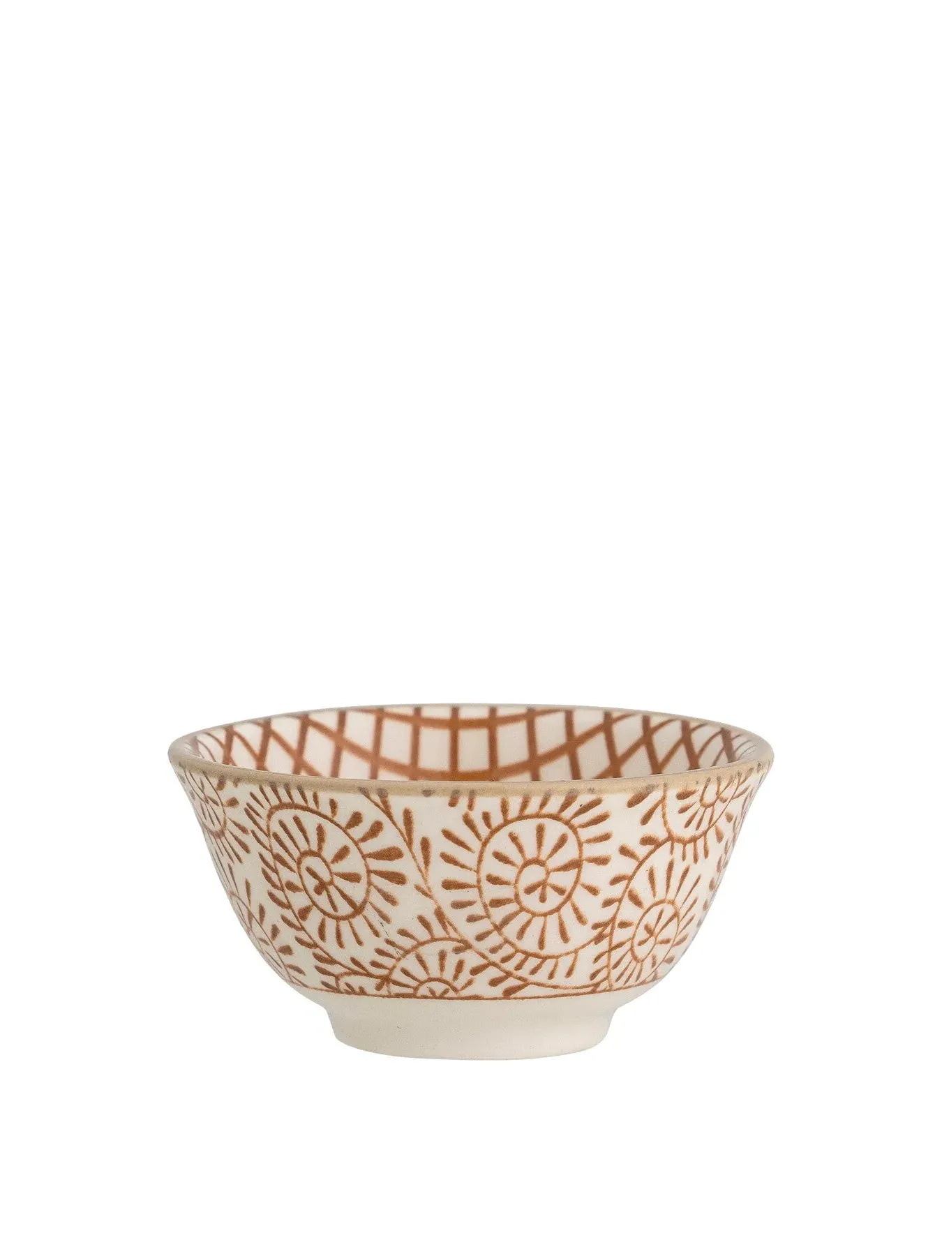 Maple Bowl with Pattern - Brown, Ceramic