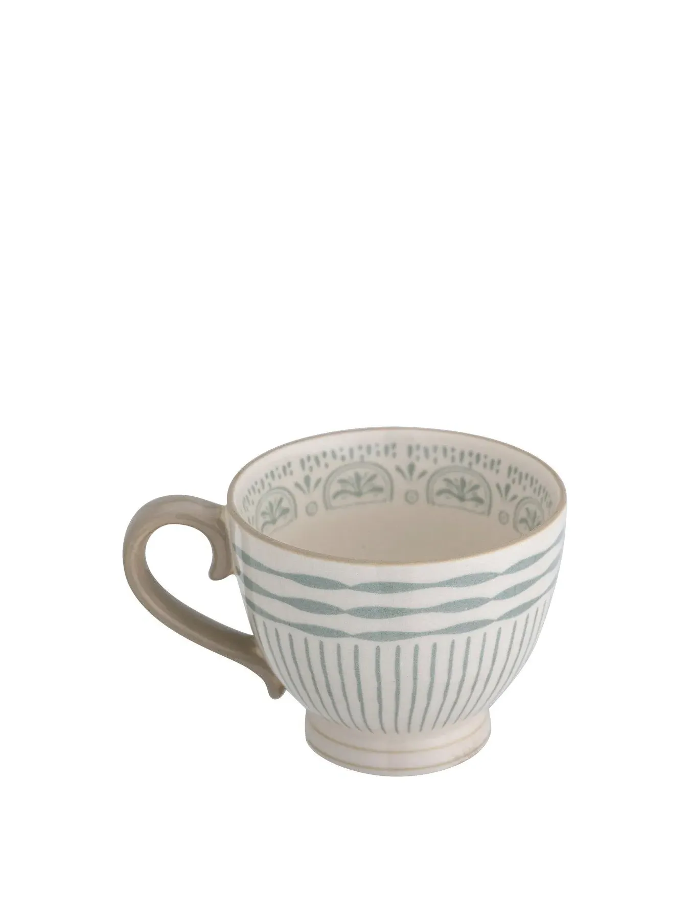 Maple Mug with Handle - Green, Ceramic