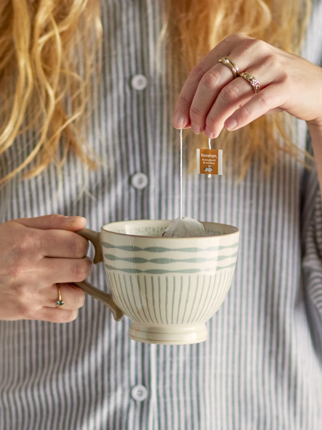 Maple Mug with Handle - Green, Ceramic