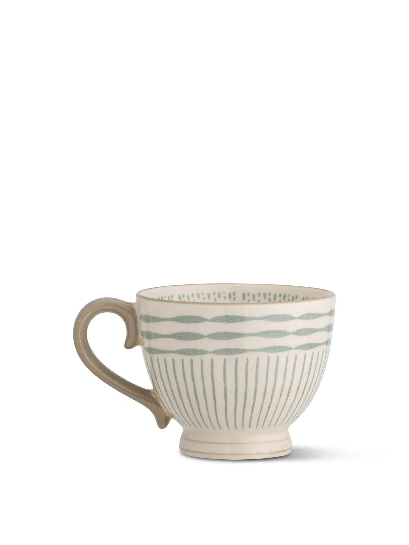 Maple Mug with Handle - Green, Ceramic image