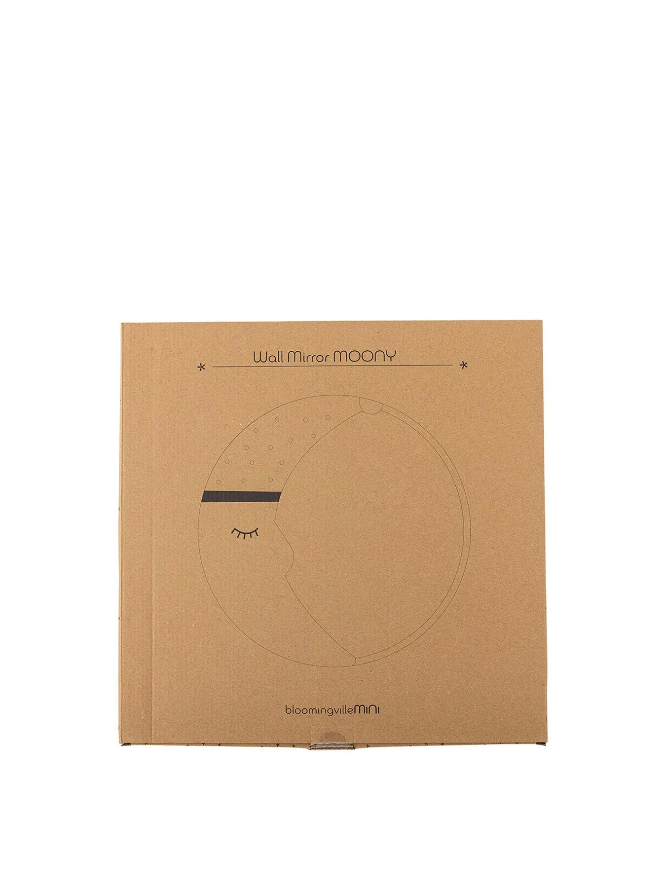 Moon Wall Mirror with Nightcap - Natural, Plywood
