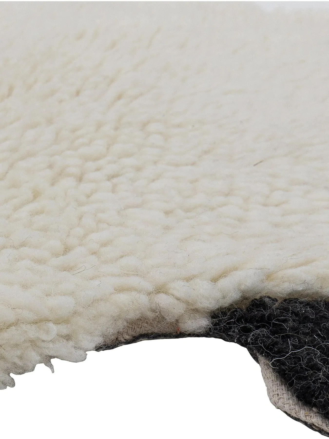 Sheep Design Rug - White, Wool