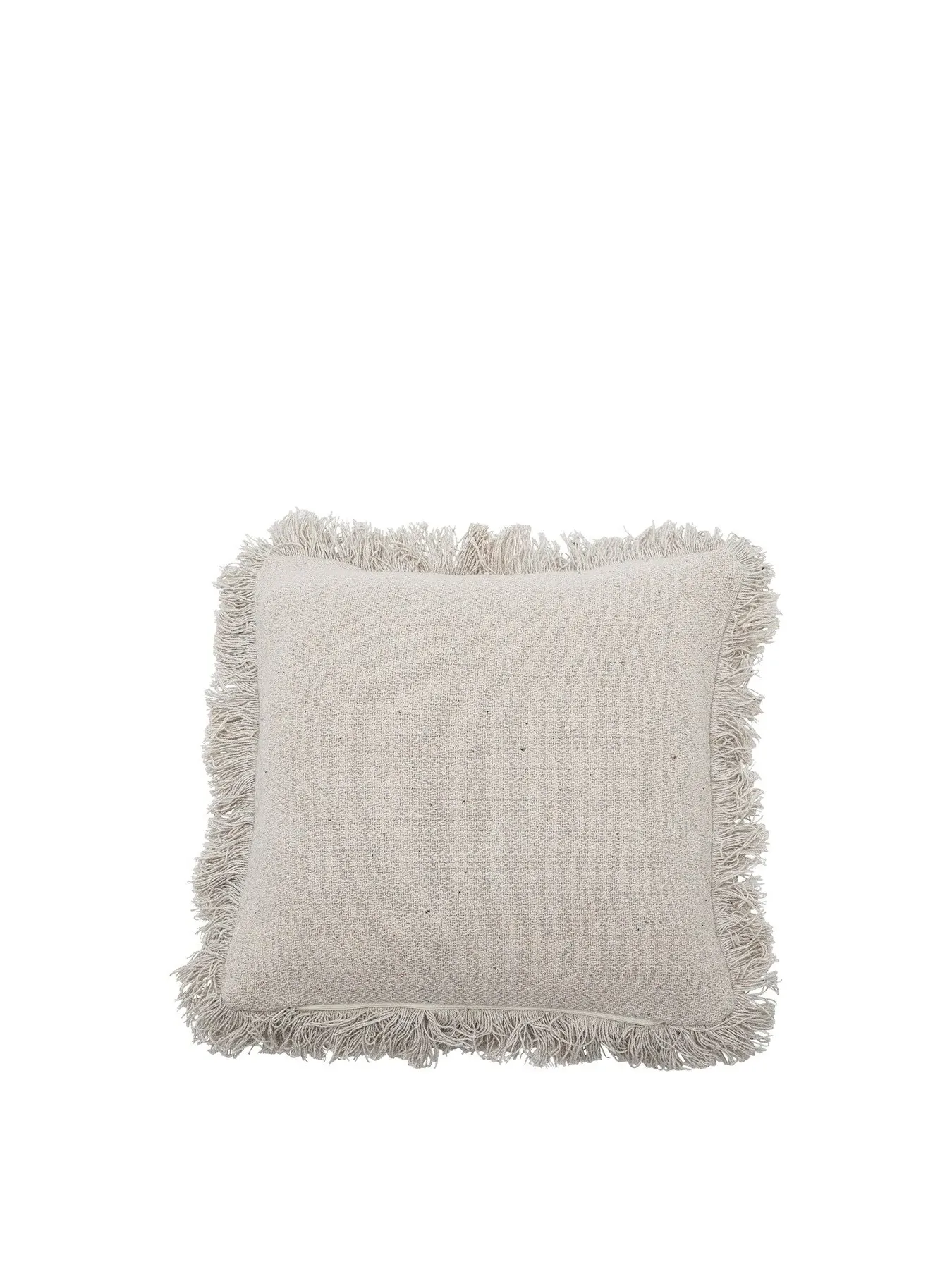 Square Cushion with Dinosaur Print - Natural, Cotton