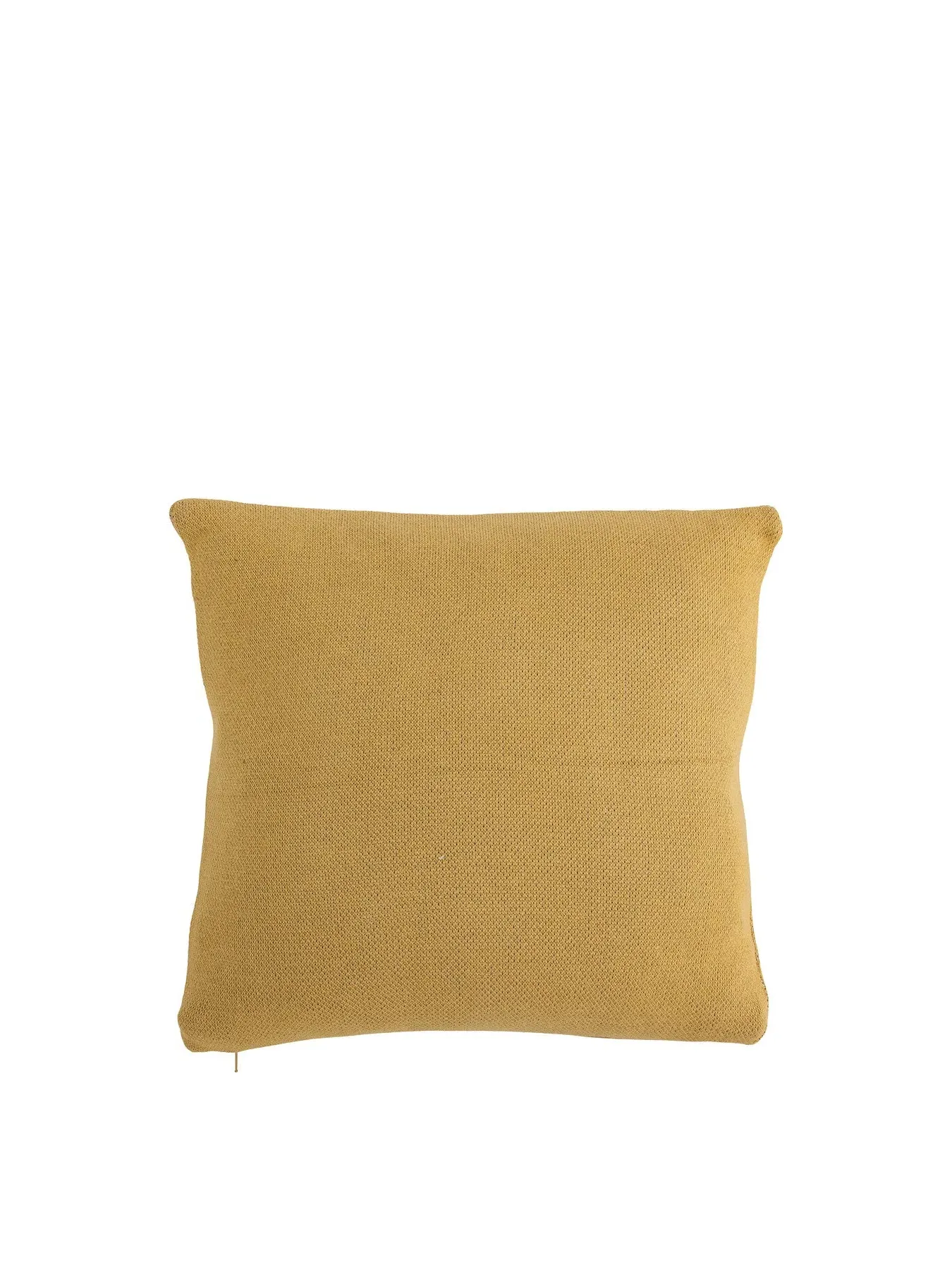 Square Cushion with Lion Design - Yellow, Cotton