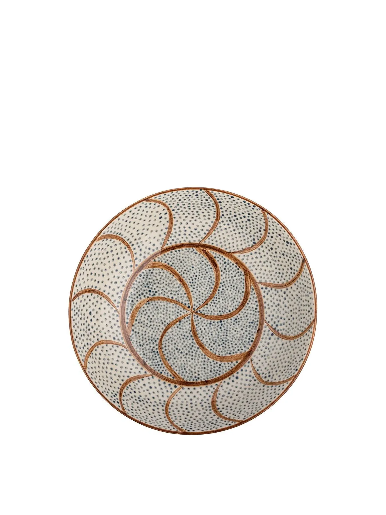 Serving Bowl Hand-Painted - Brown, Stoneware