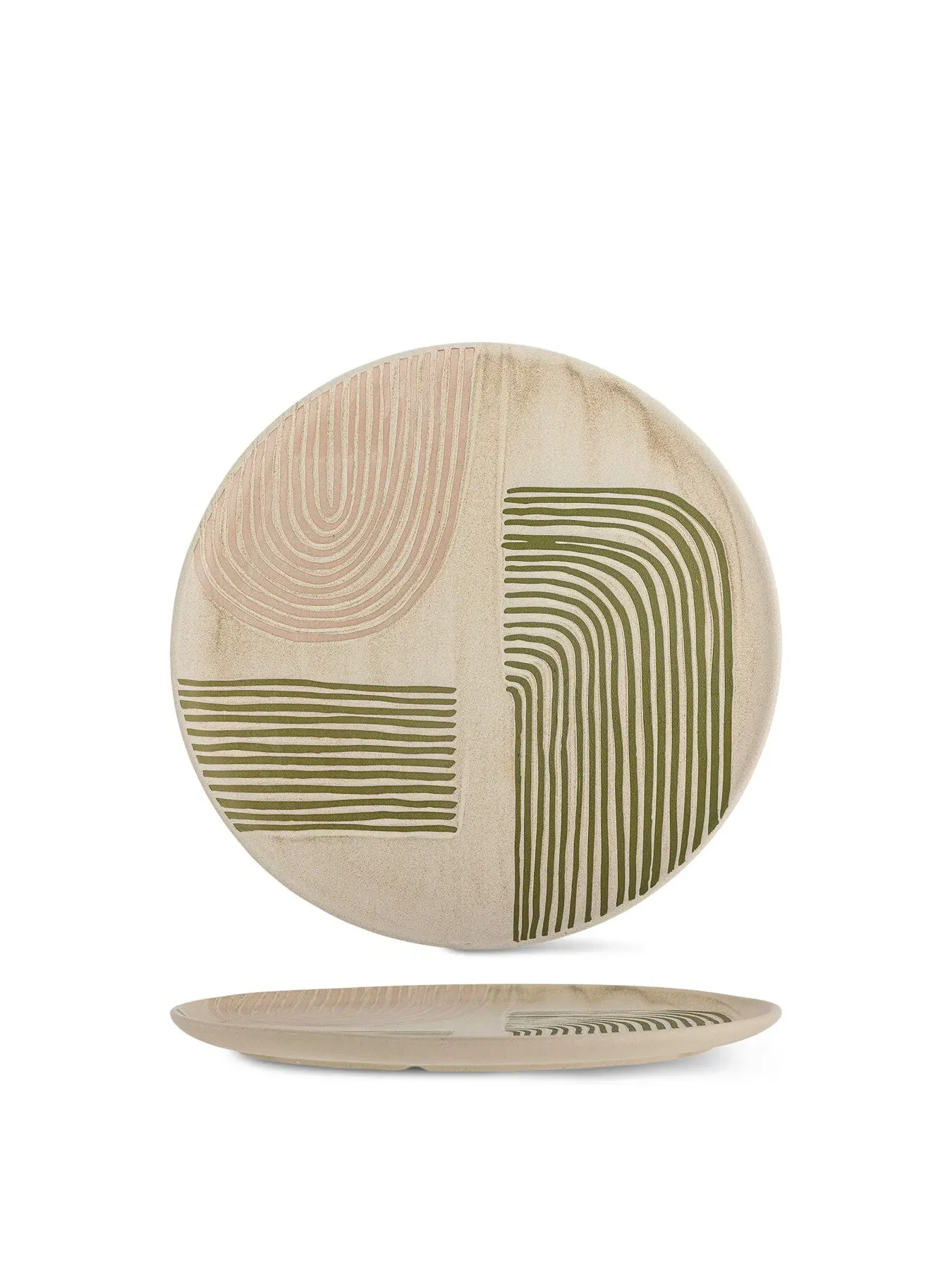 Serving Plate with Wall Mount - Natural image
