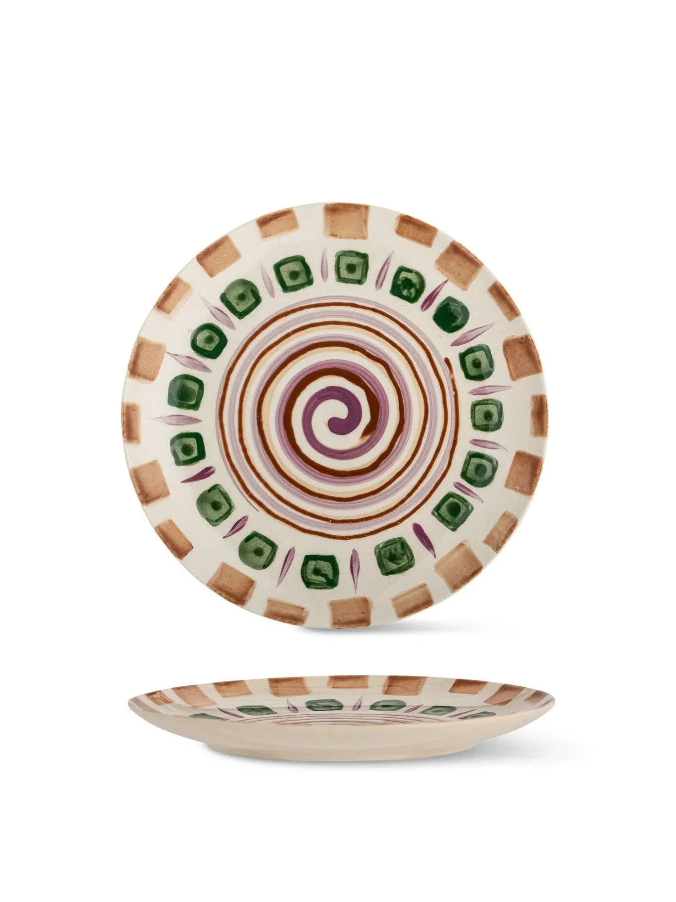 Small Plate Hand-Painted - Green, Ceramic image