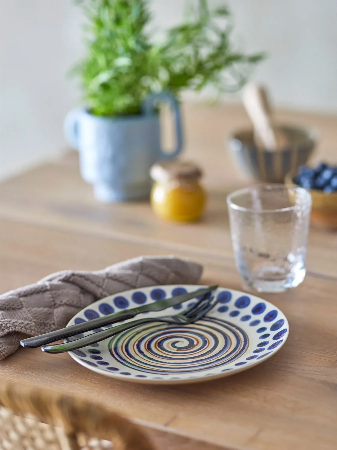 Small Plate Hand-Painted - Orange, Ceramic