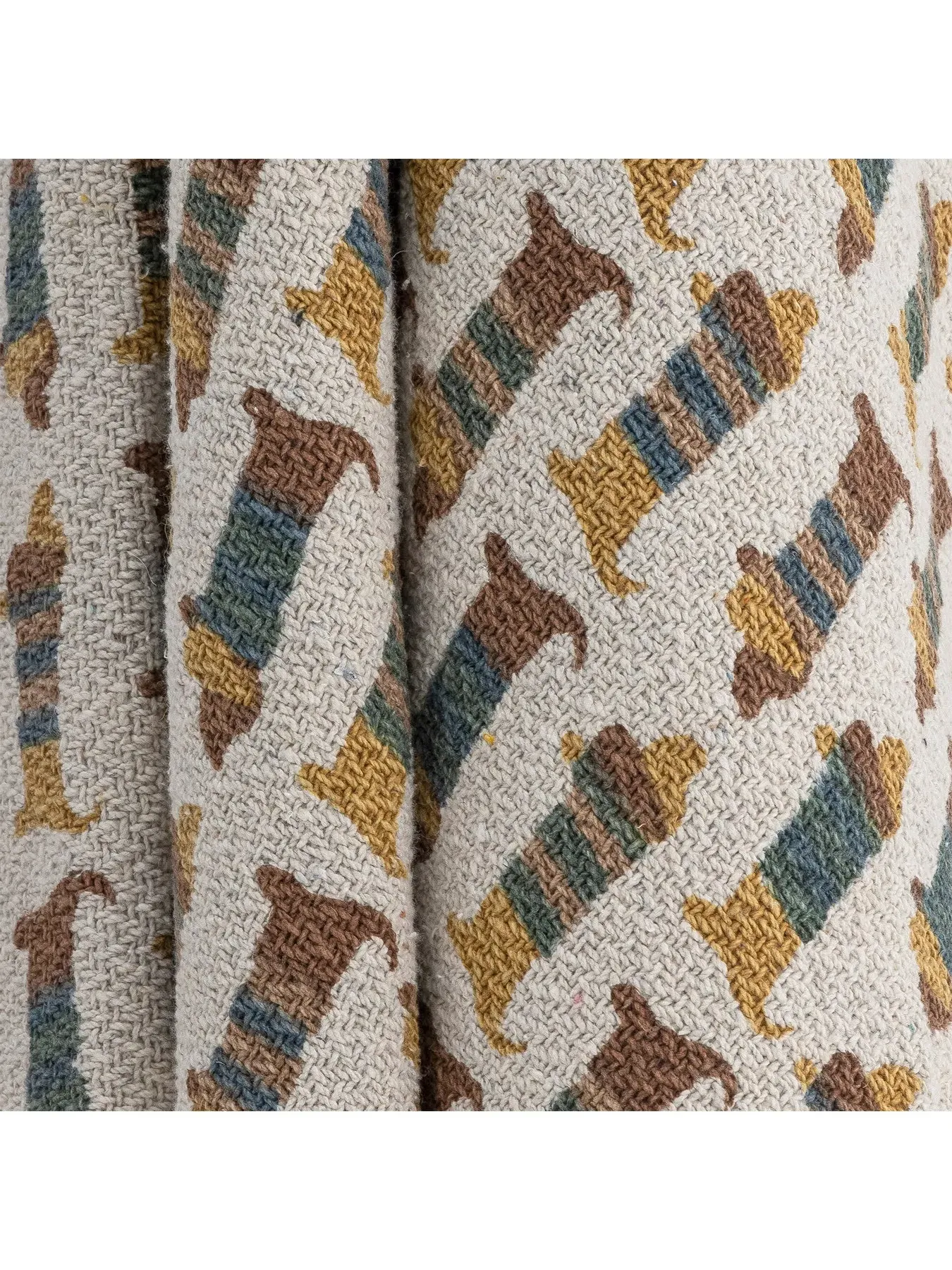 Throw Blanket with Tassels - Brown, Cotton