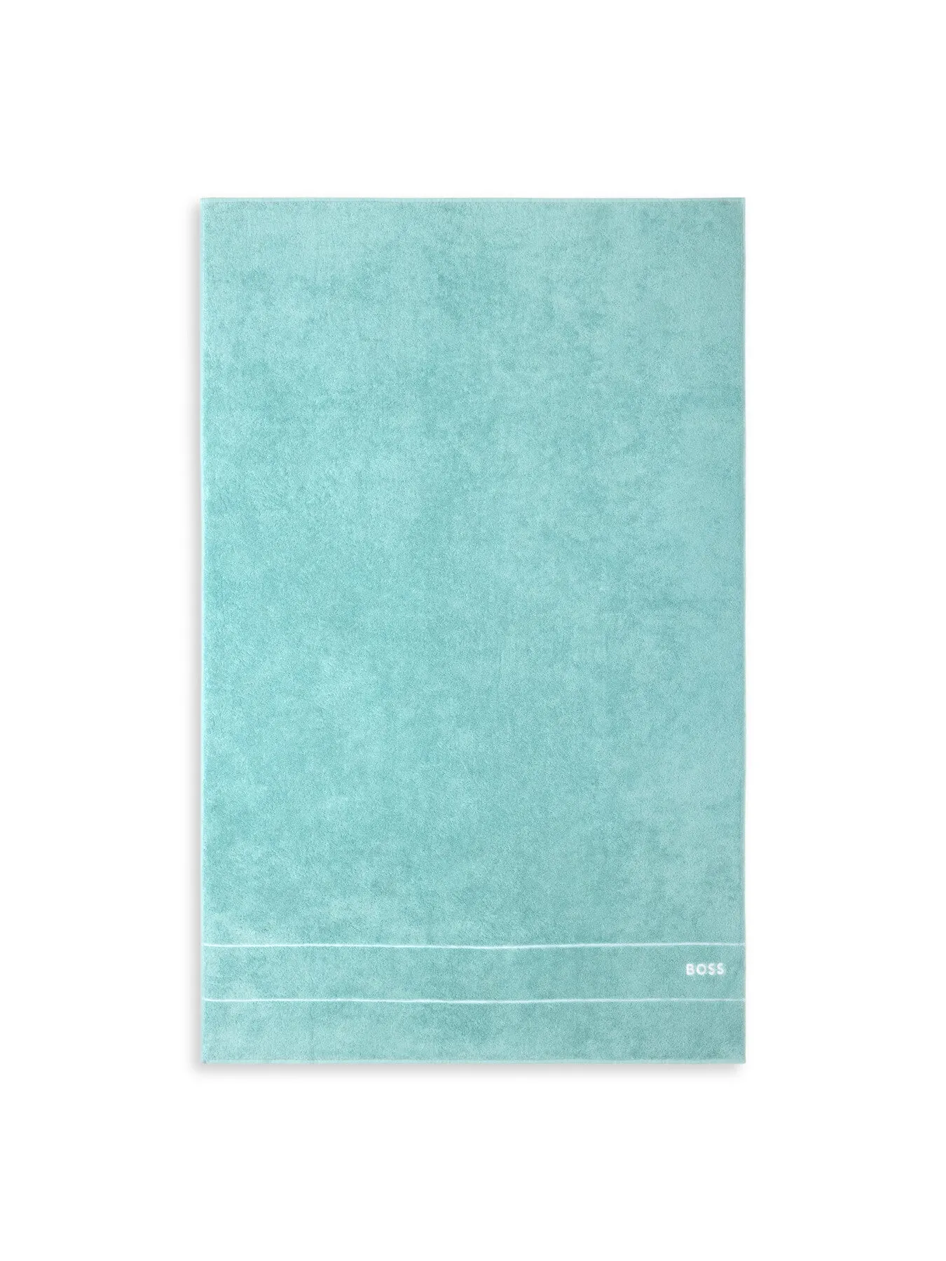 Bath Mat with Logo Embroidery - Blue, Cotton image