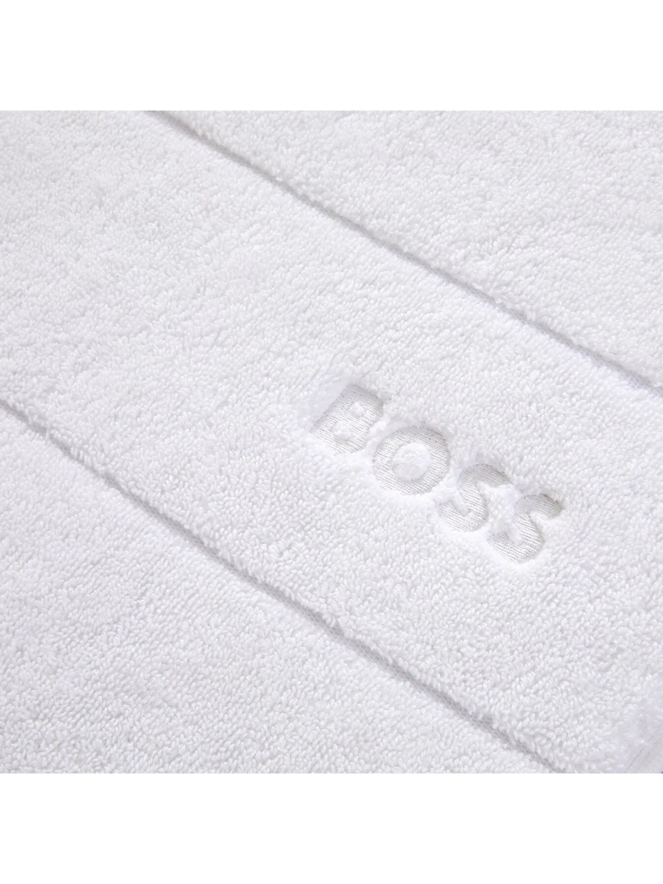 Bath Mat with Logo Embroidery - Ice, Cotton