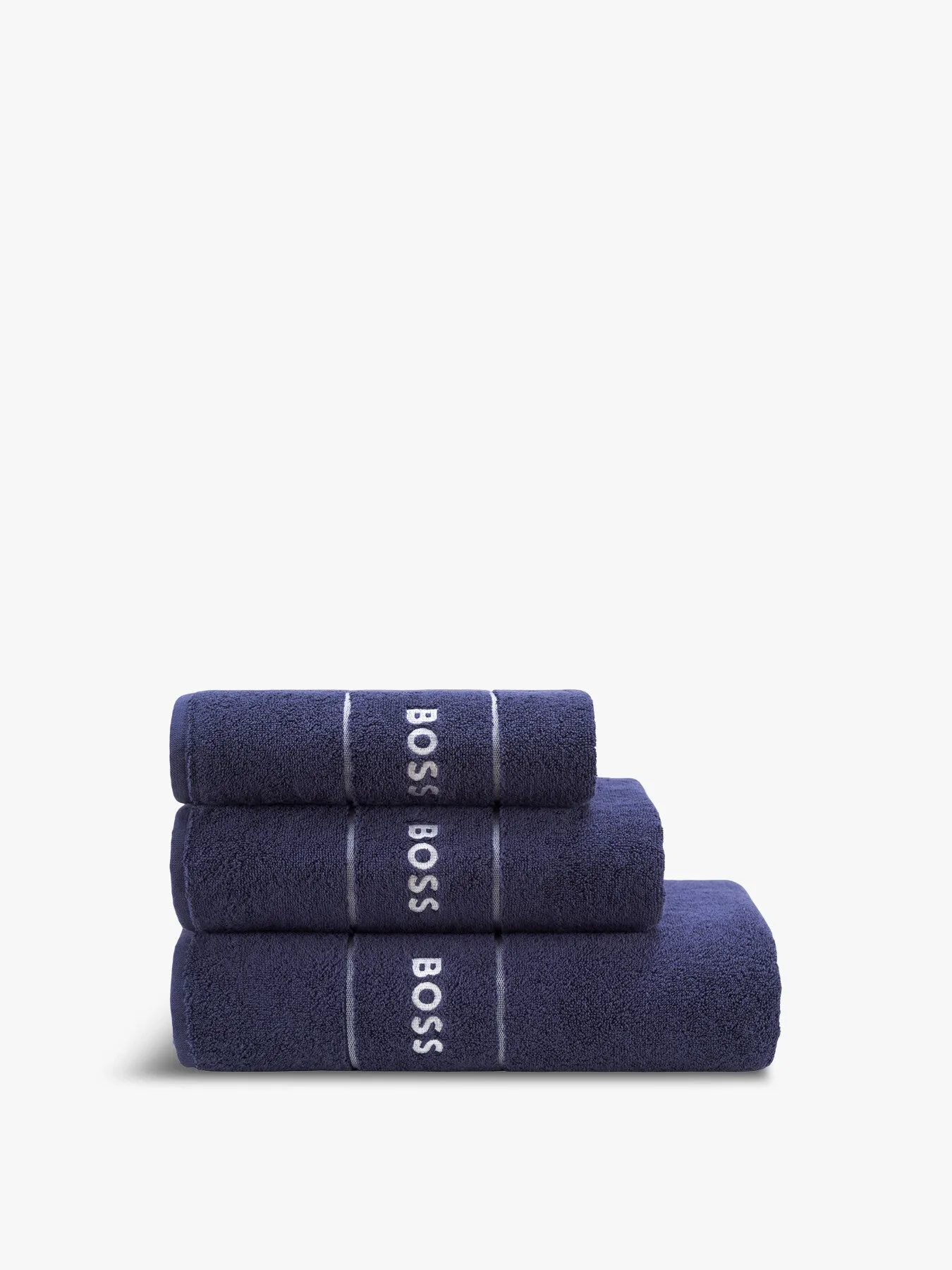 Bath Mat with Logo Embroidery - Navy, Cotton image
