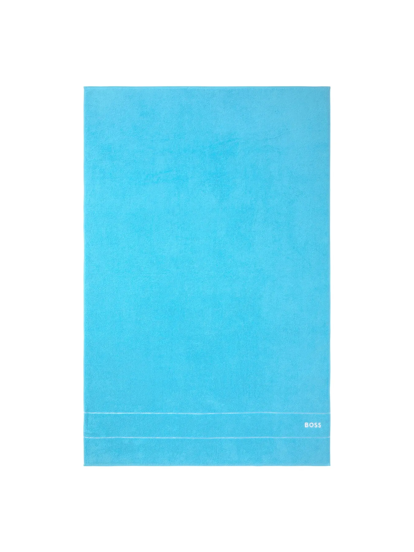 Bath Sheet Towel with Logo - Blue, Cotton