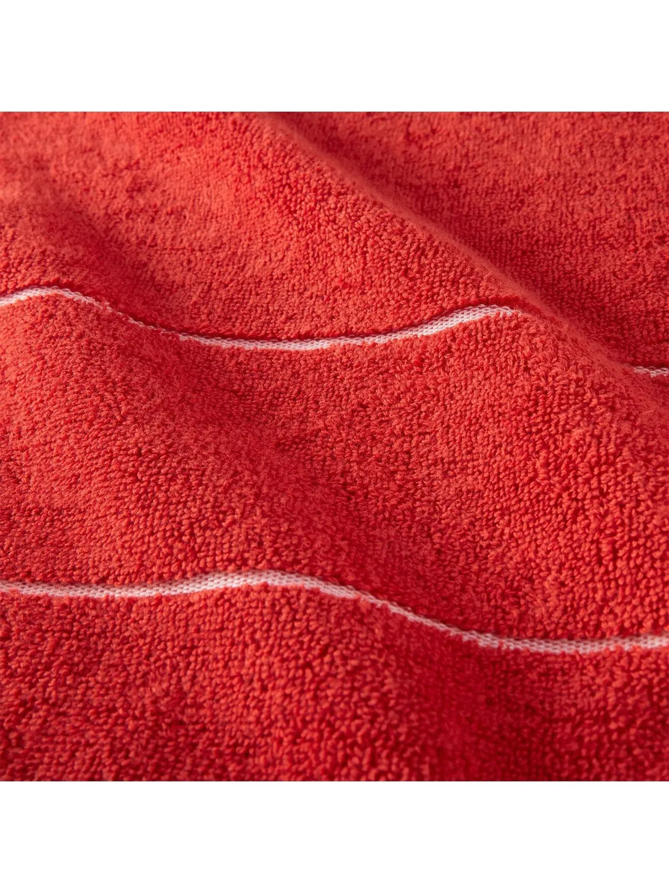 Bath Sheet Towel with Logo - Red, Cotton