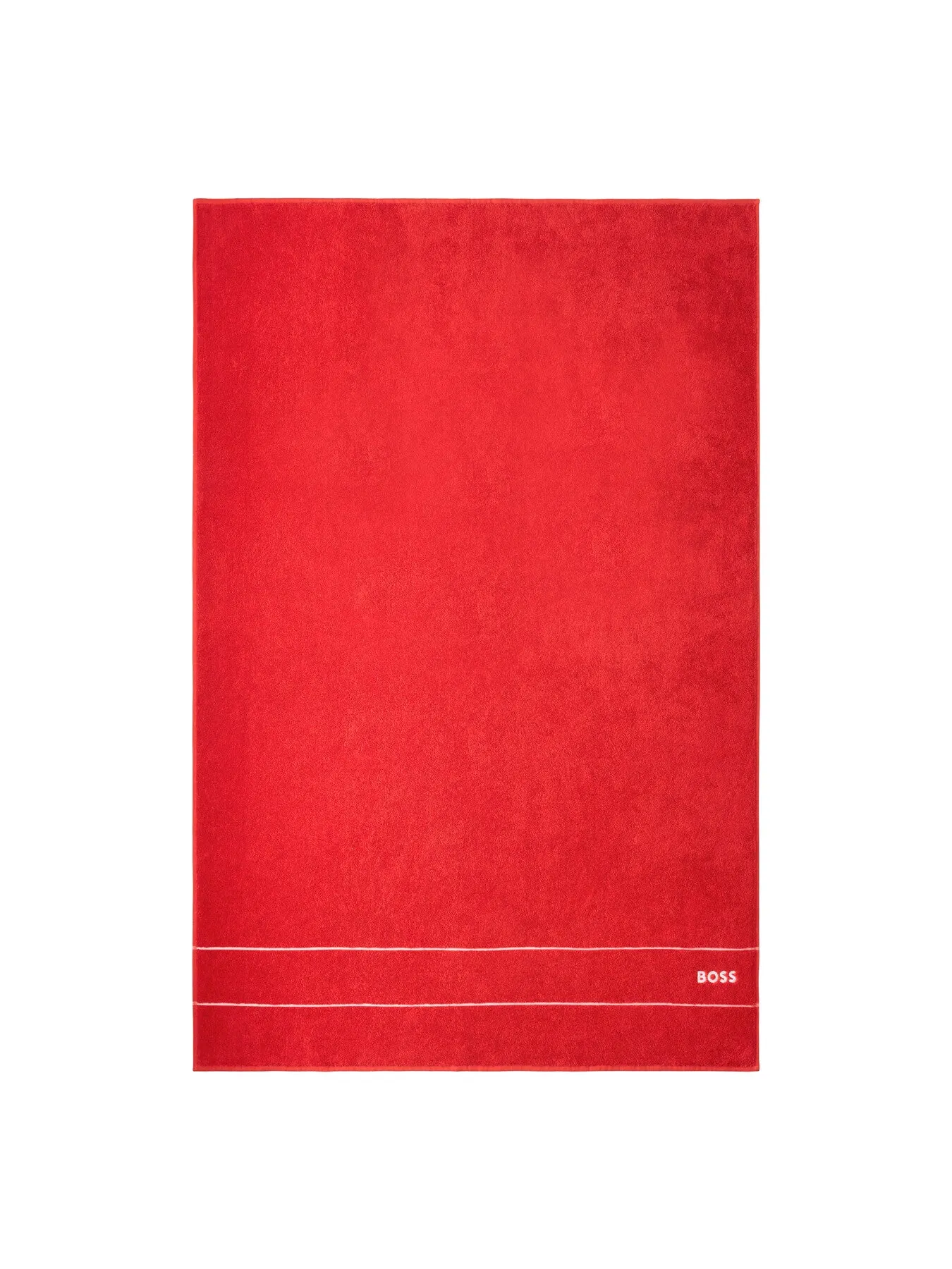 Bath Sheet Towel with Logo - Red, Cotton