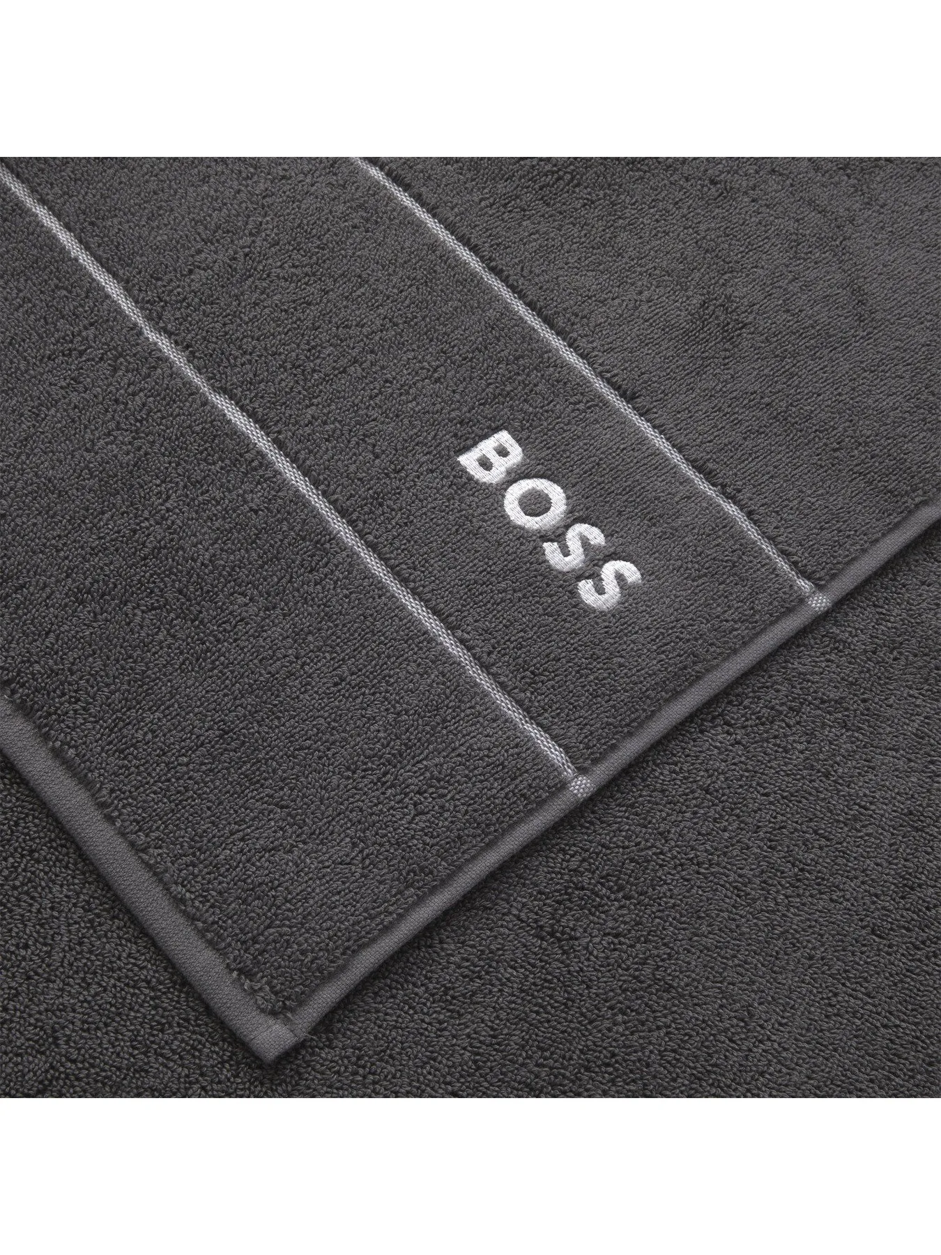 Bath Towel with Logo Embroidery - Graphite
