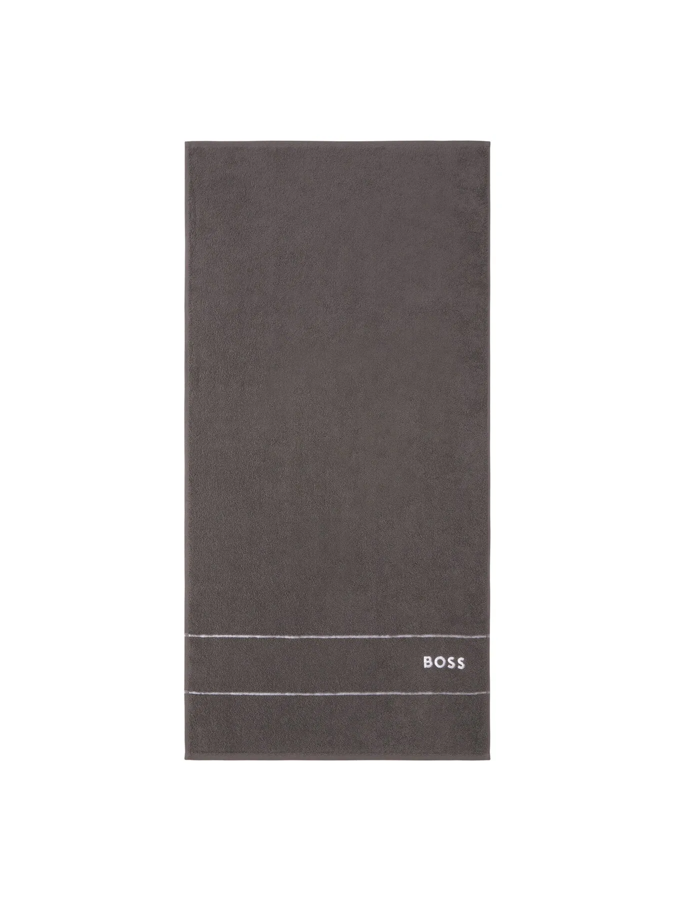 Bath Towel with Logo Embroidery - Graphite