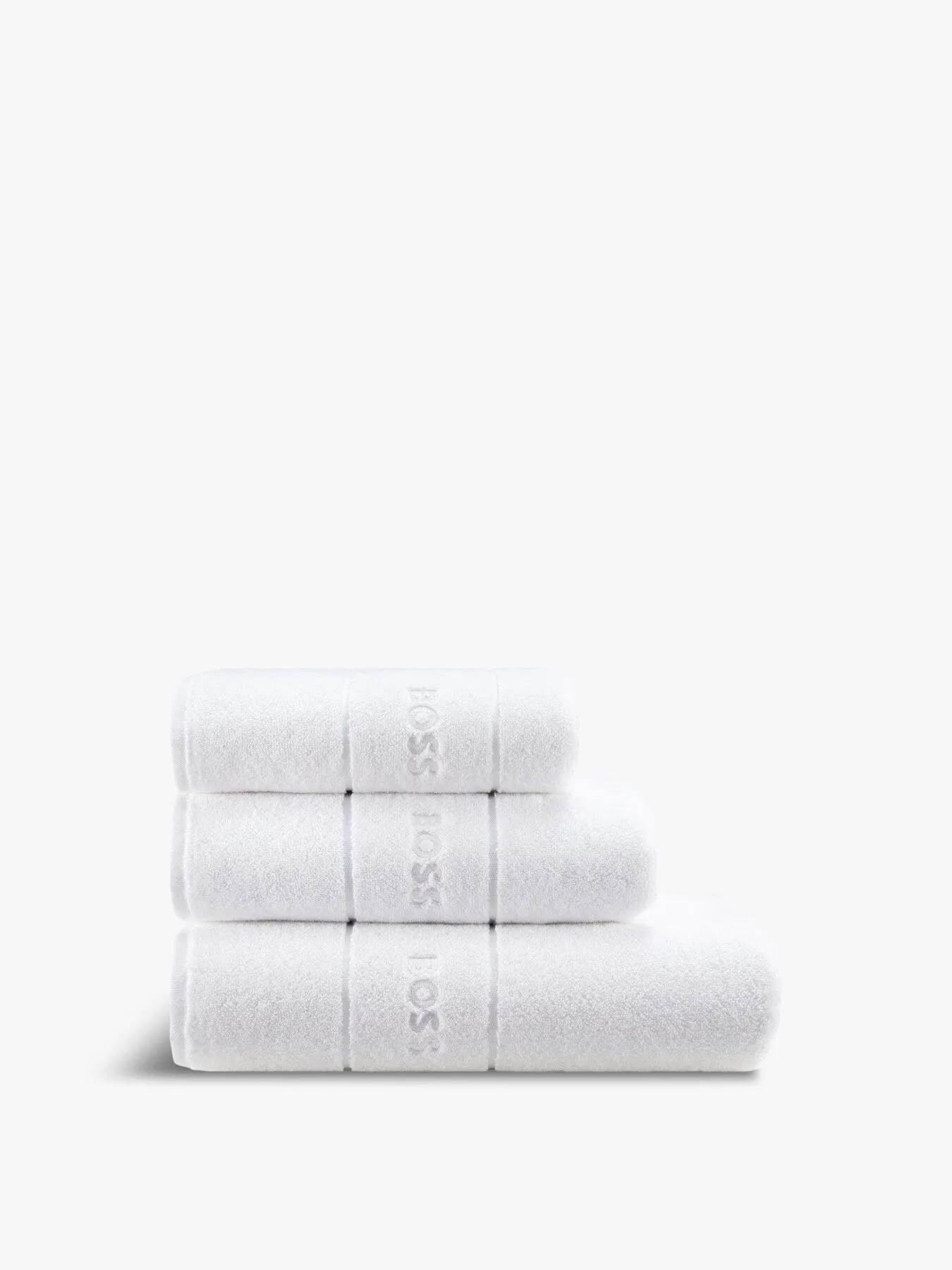 Bath Towel with Logo Embroidery - Ice, Cotton image
