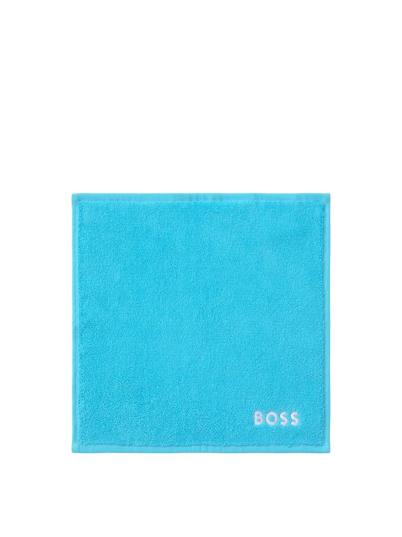 Face Cloth Towel with Logo - Blue, Cotton