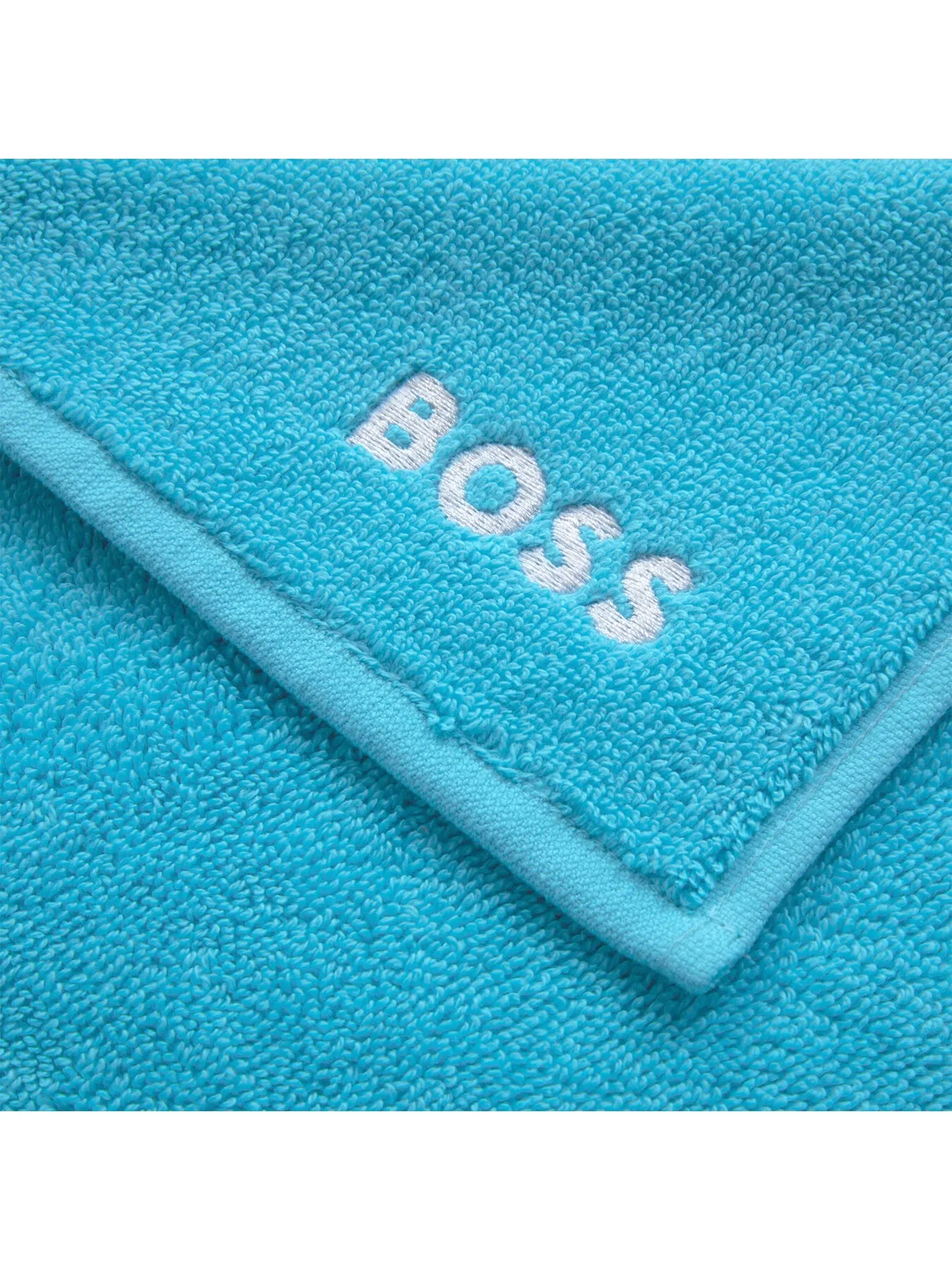 Face Cloth Towel with Logo - Blue, Cotton