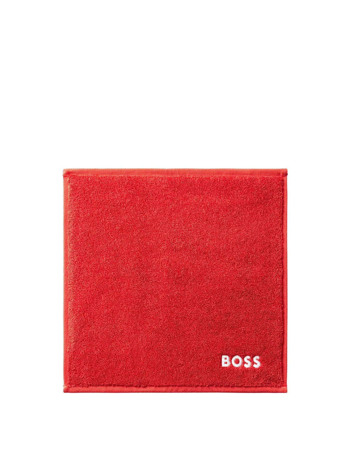 Face Cloth Towel with Logo - Red, Cotton