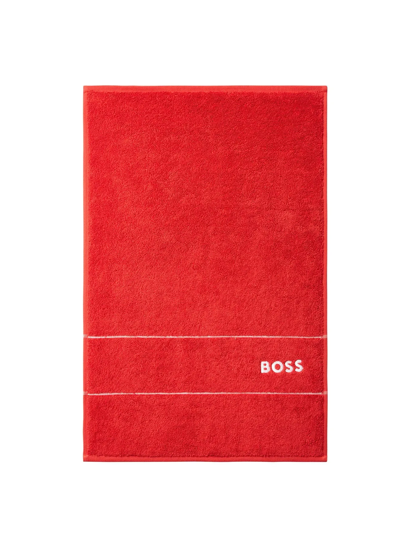 Guest Towel with Logo Embroidery - Red, Cotton
