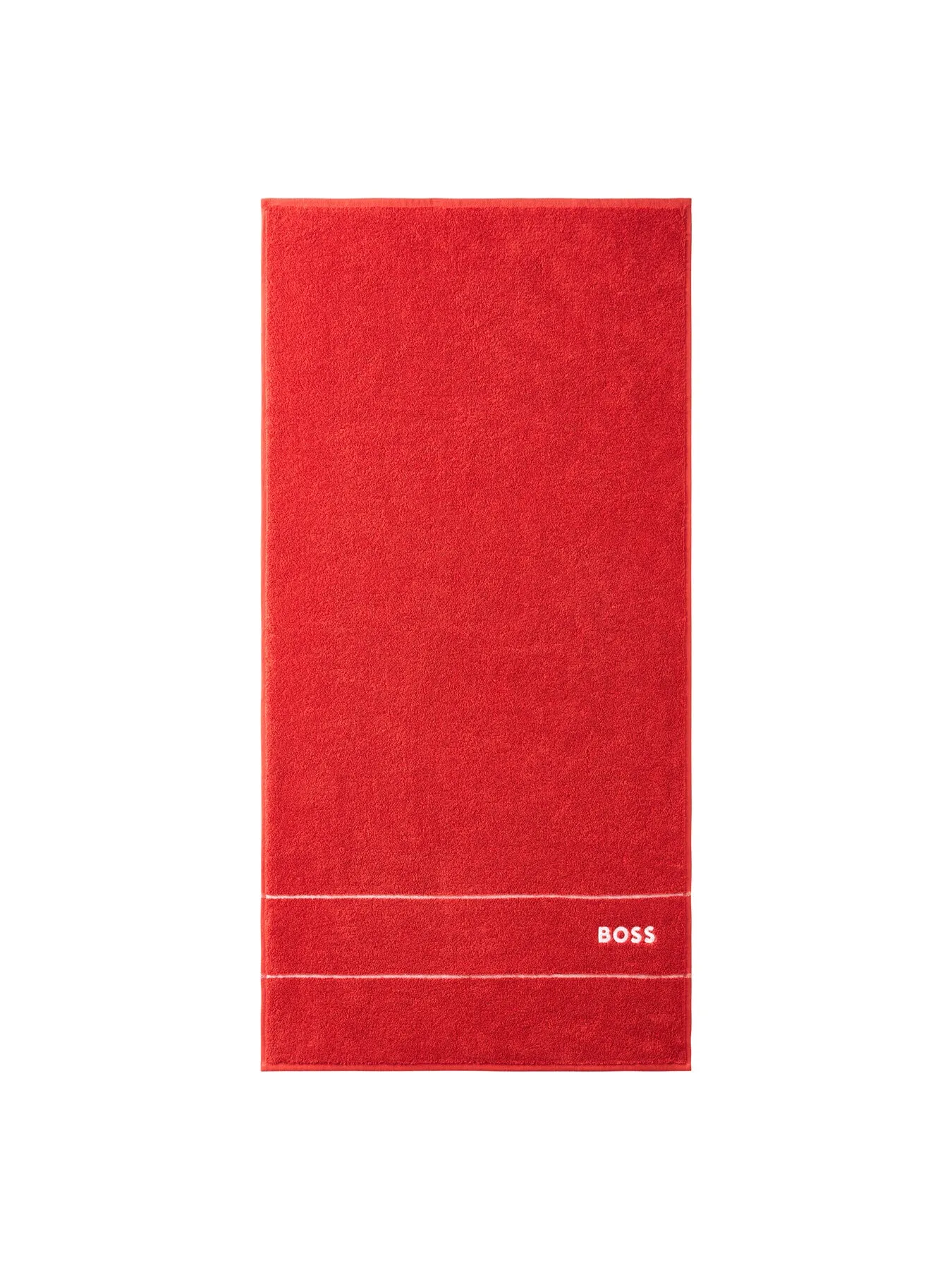 Hand Towel with Logo Embroidery - Red, Cotton