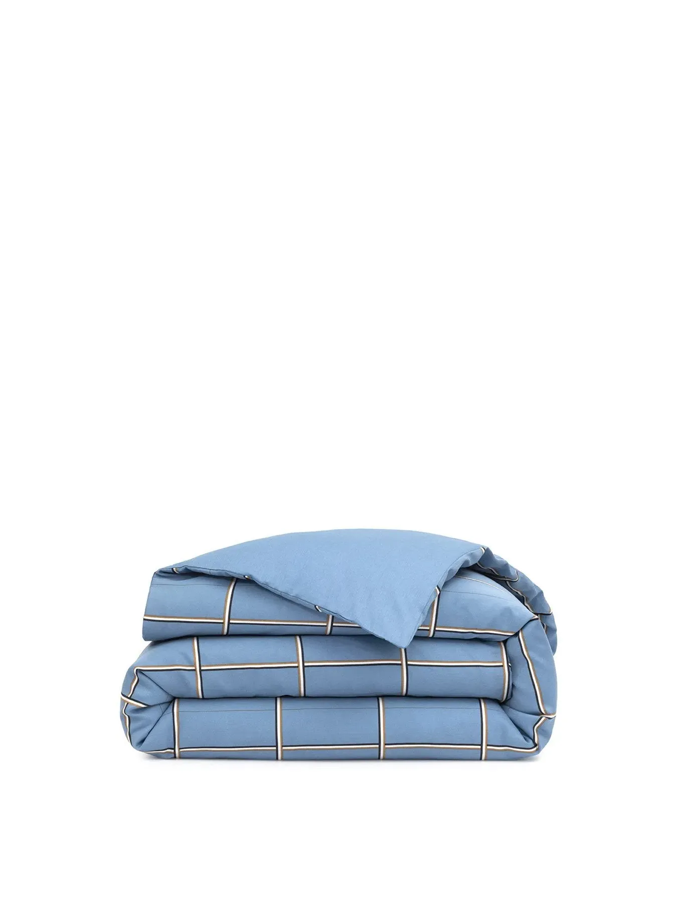 King Check Duvet Cover - Blue