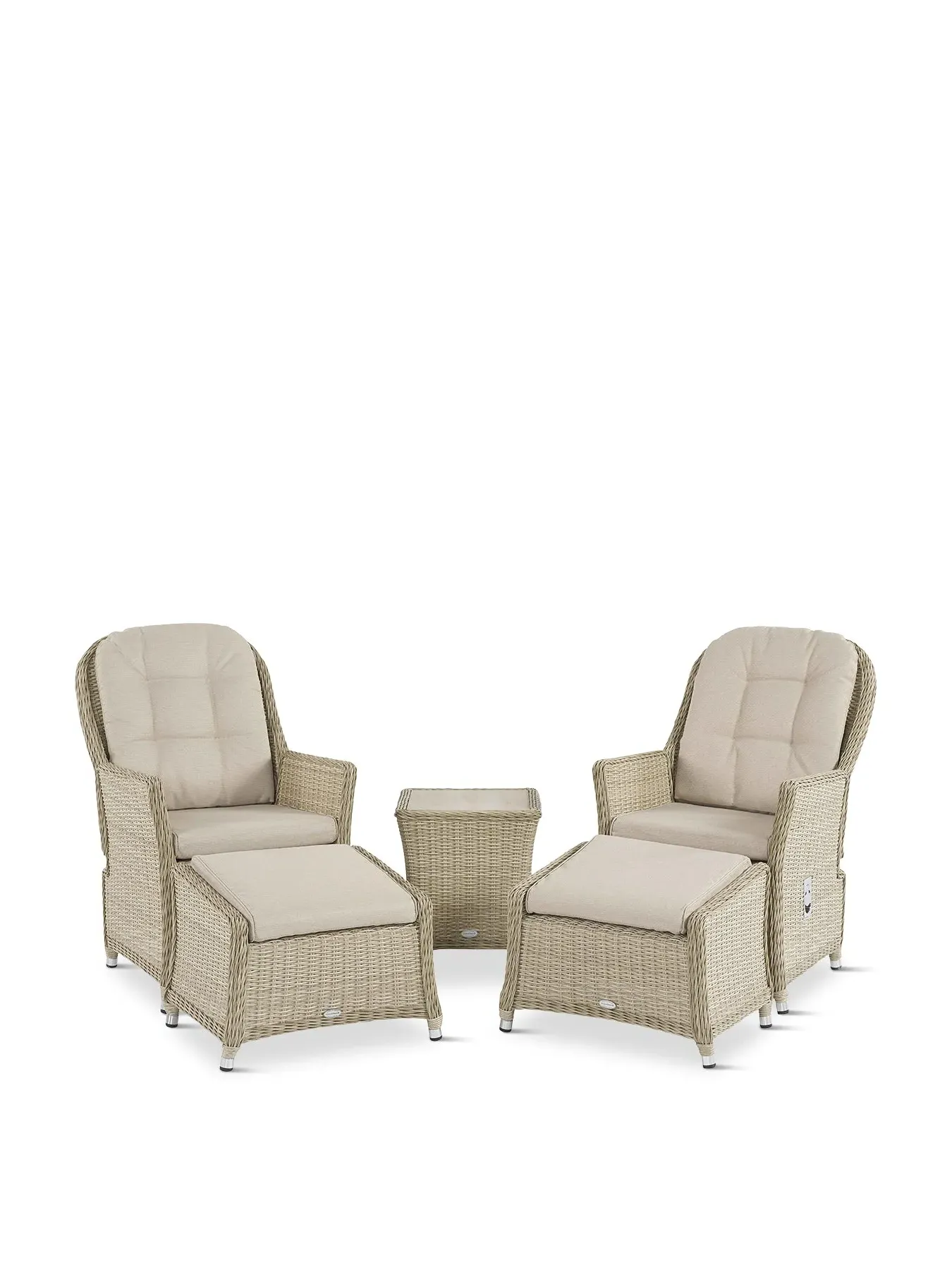 Recliner Set with Footstools & Table - Sandstone image