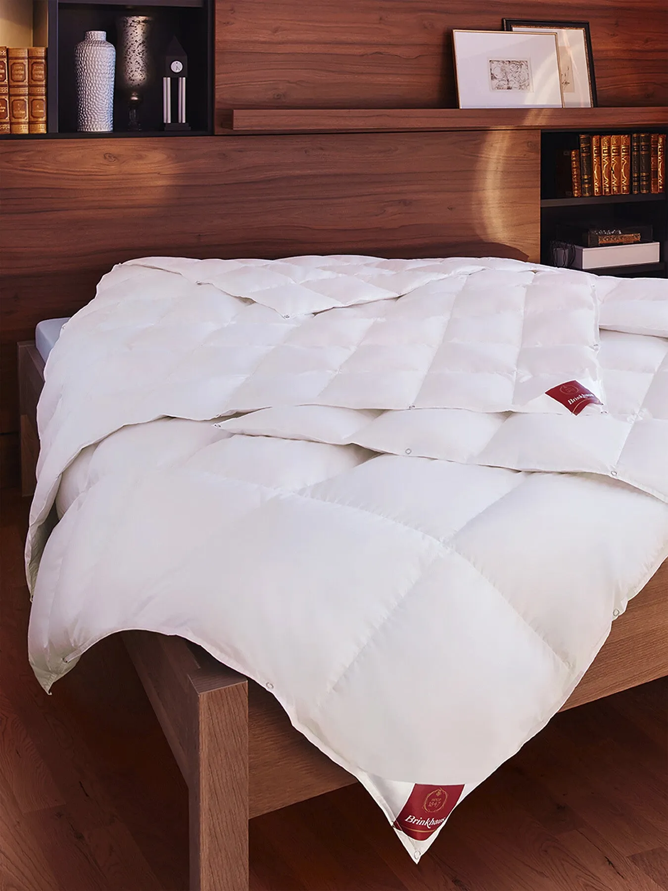 Double Duvet with Press Studs - White, Cotton