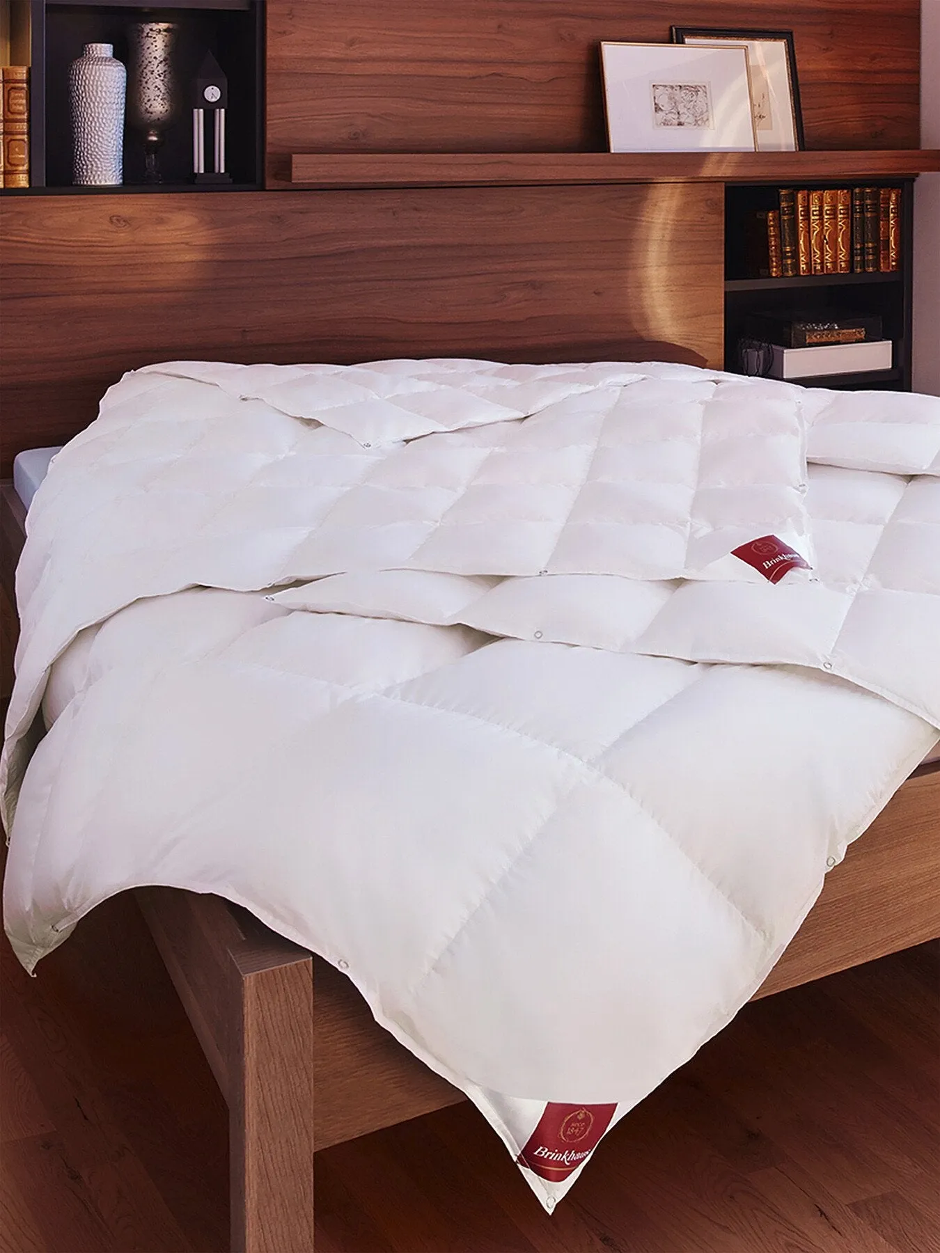 Single Goose Down Duvet 4 Tog - White, Cotton image