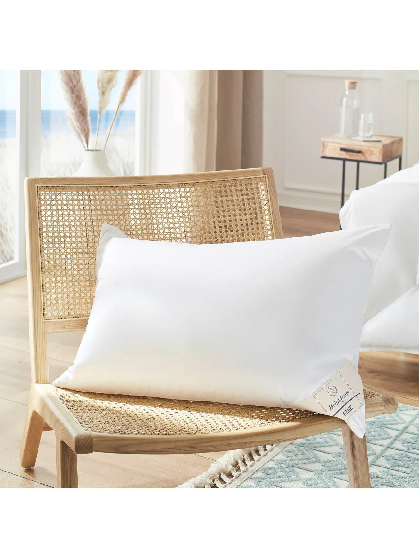 Square Down Pillow Medium Support - White