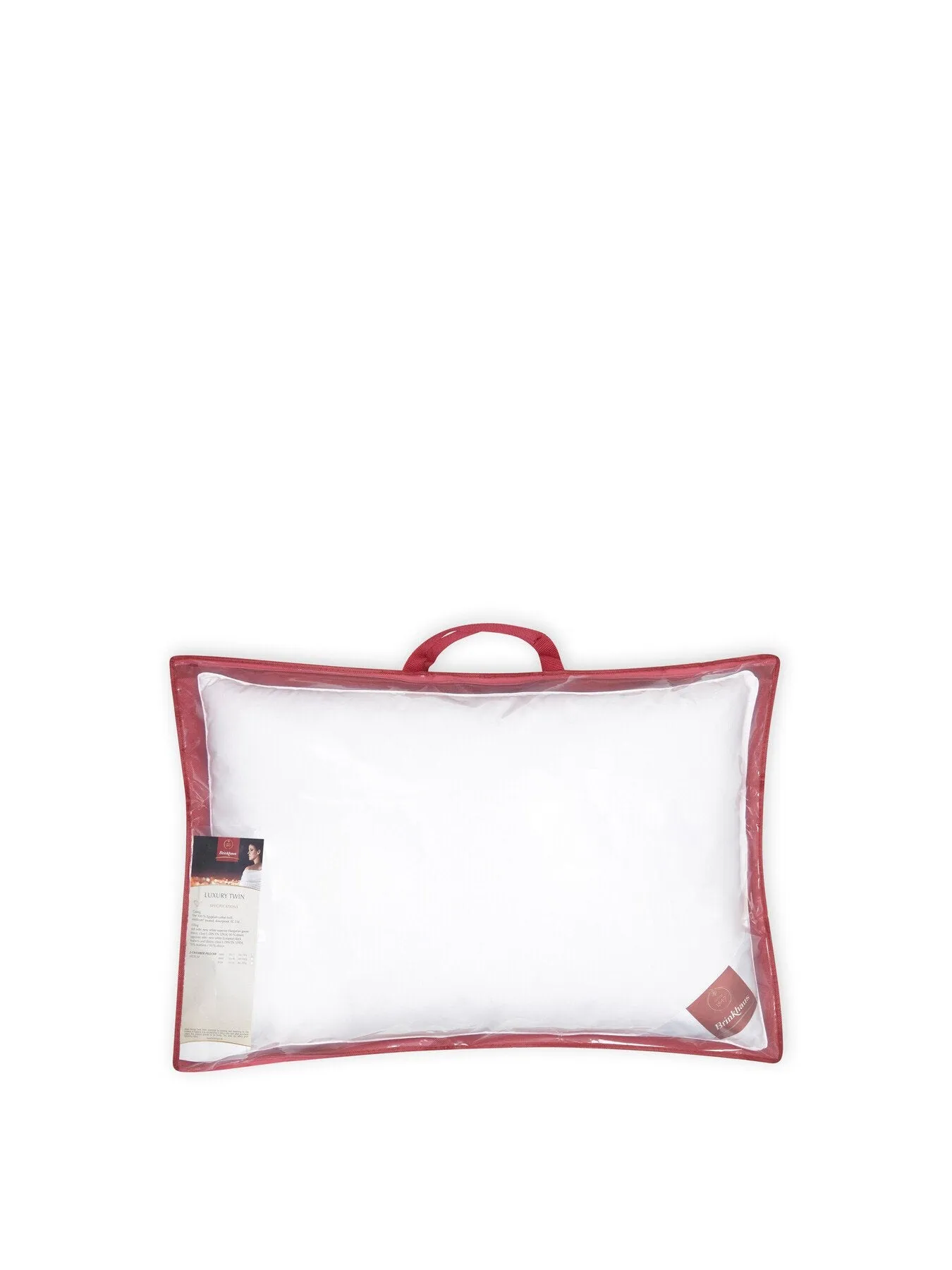 Standard Twin Pillow with Dual Filling - White