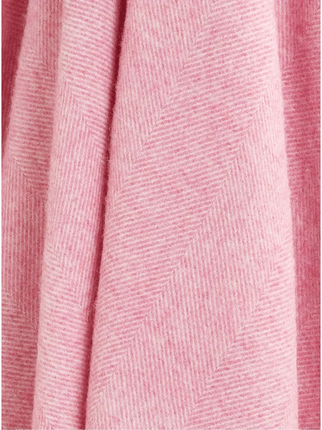 Herringbone Throw Blanket - Pink, Lambswool