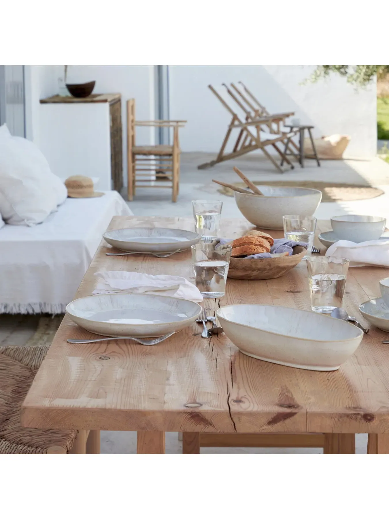 Dinner Plate Organic Shape - Sand Beige, Ceramic