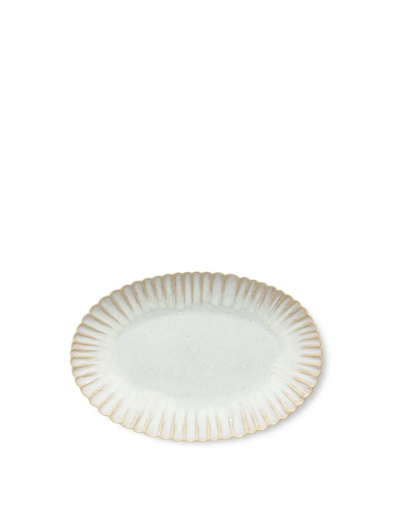 Oval Platter - Sand Beige, Ceramic image