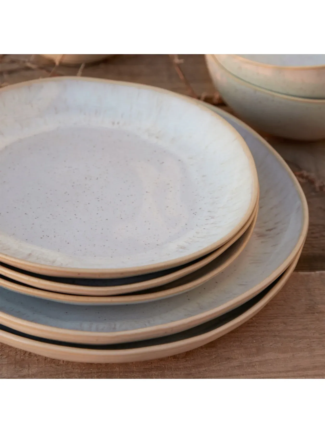 Salad Plate Organic Shape - Sand Beige, Ceramic