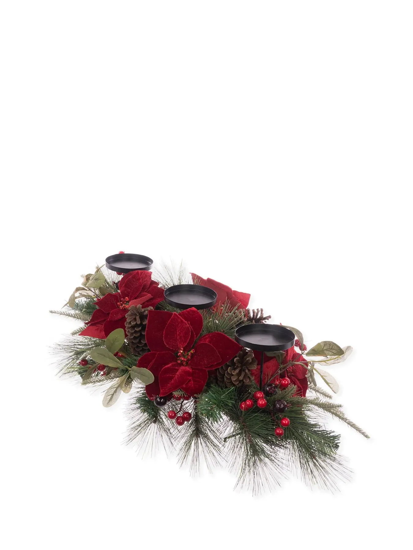 81cm Poinsettia Candle Holder - Christmas Decor image