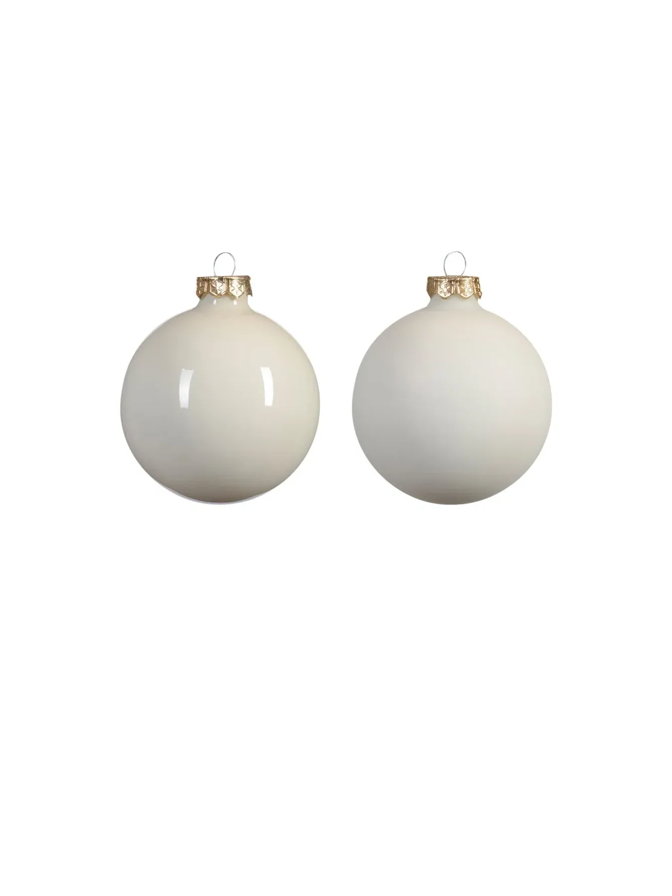 Christmas Baubles Matt Finish - White, Glass image