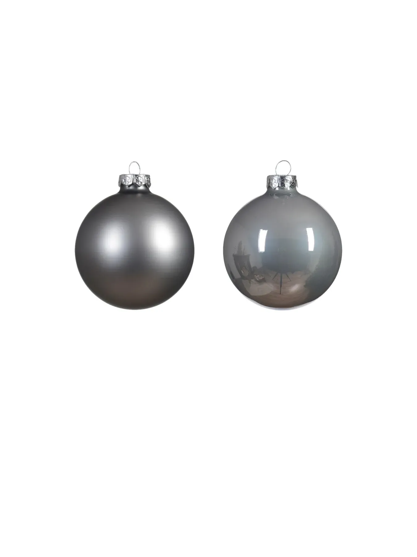 Multipack Christmas Baubles - Silver, Glass image