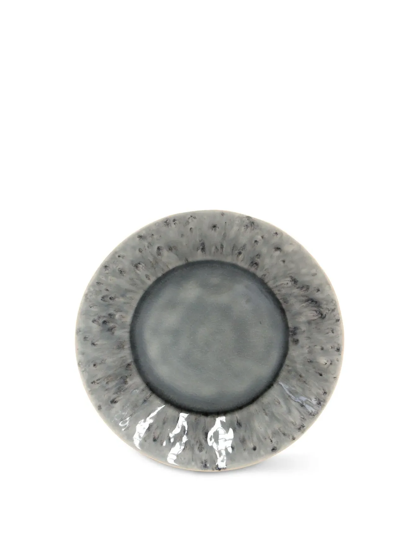 21cm Salad Plate with Crackled Finish - Grey image