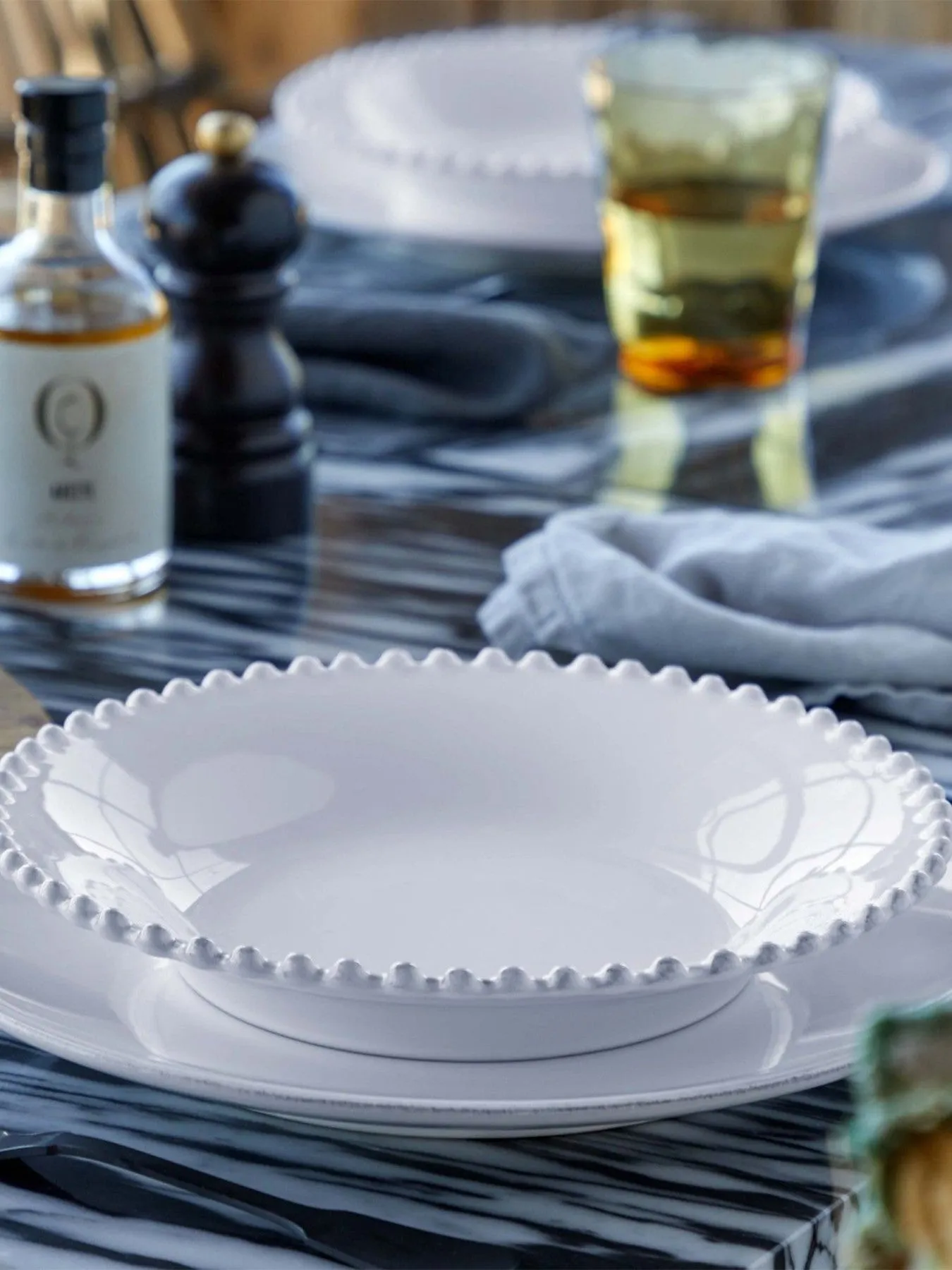 24cm Soup Pasta Plate - White, Stoneware