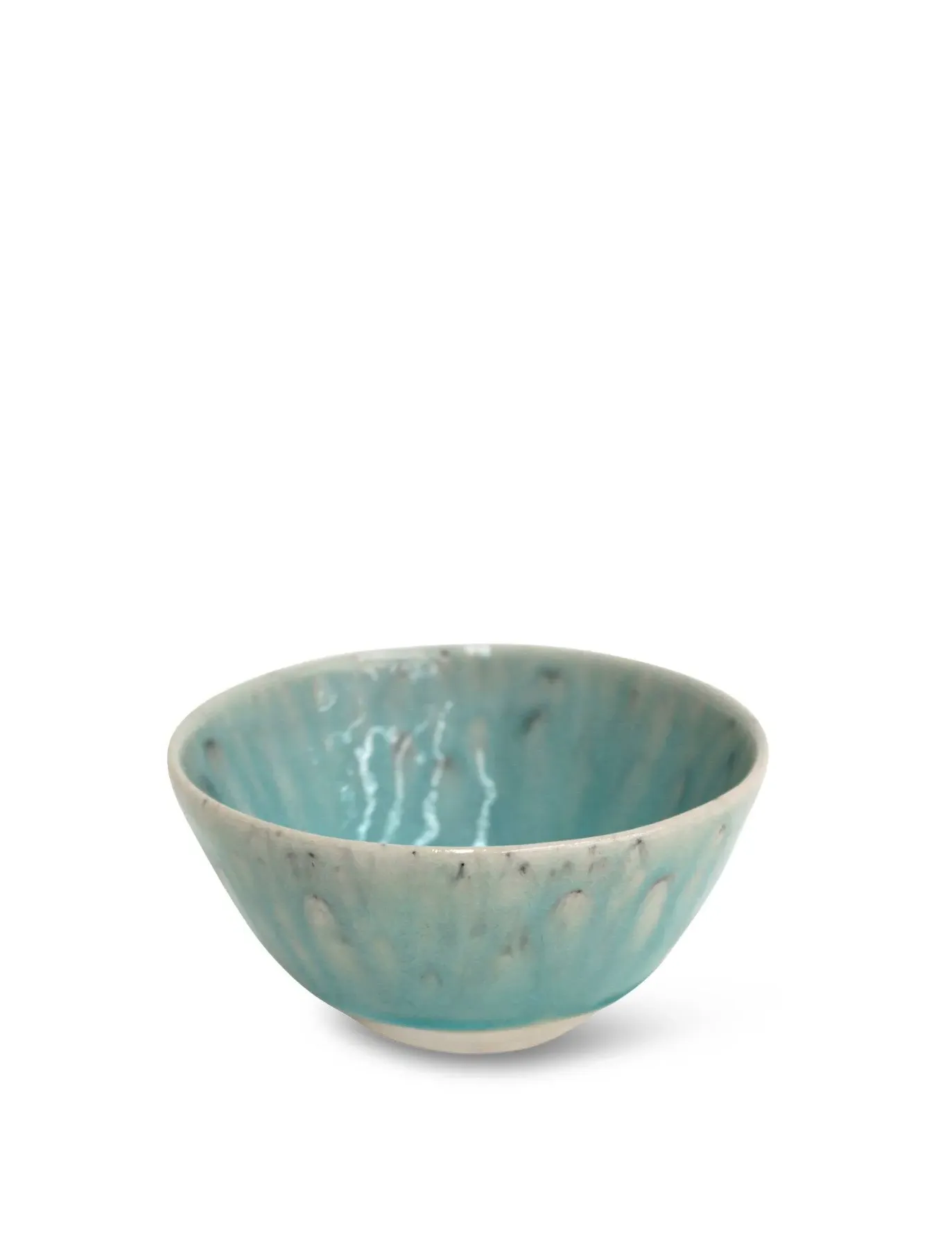 Cereal Bowl with Crackled Finish - Blue, Ceramic image